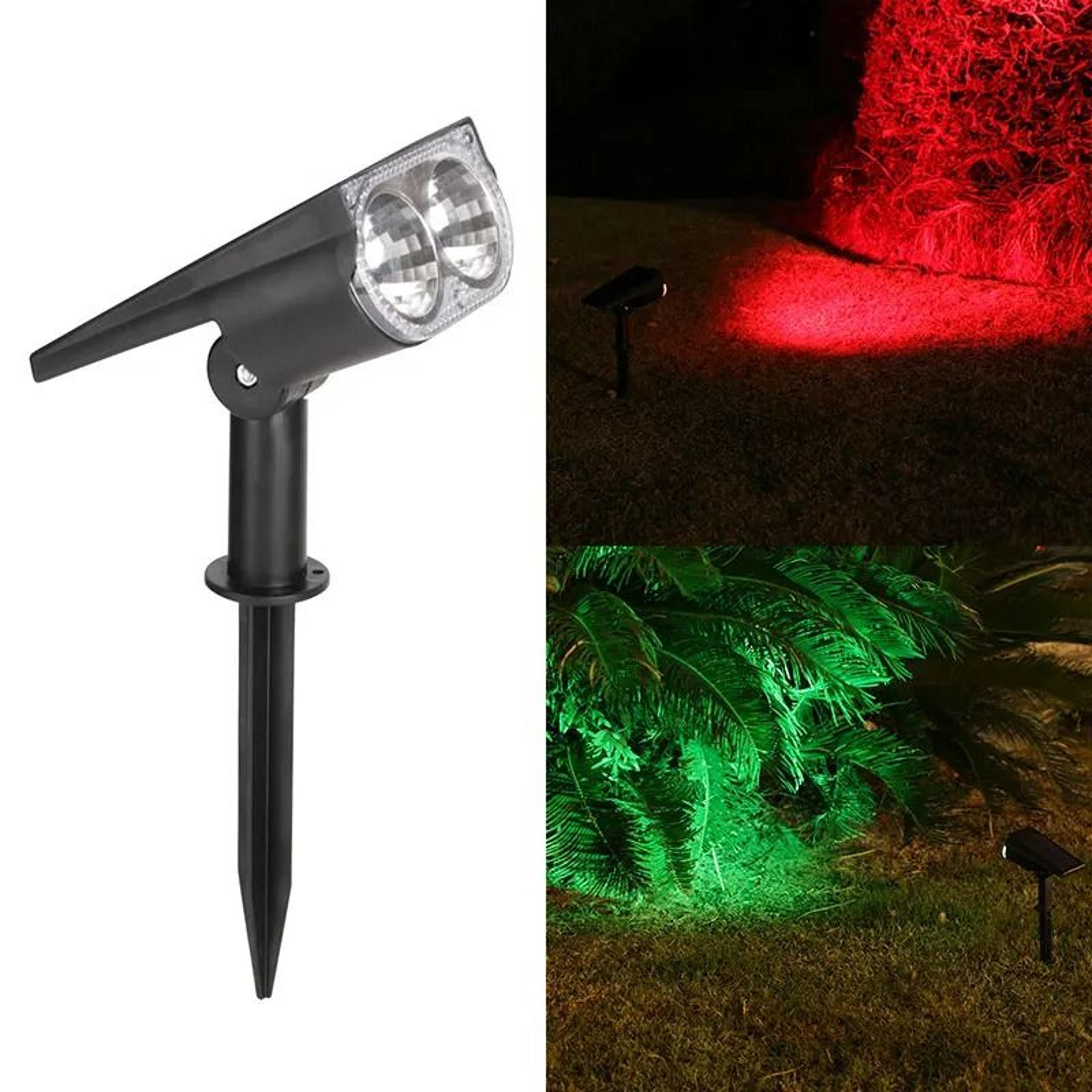 Solar Landscape Spotlights With Dual Ground And Wall Mount 9