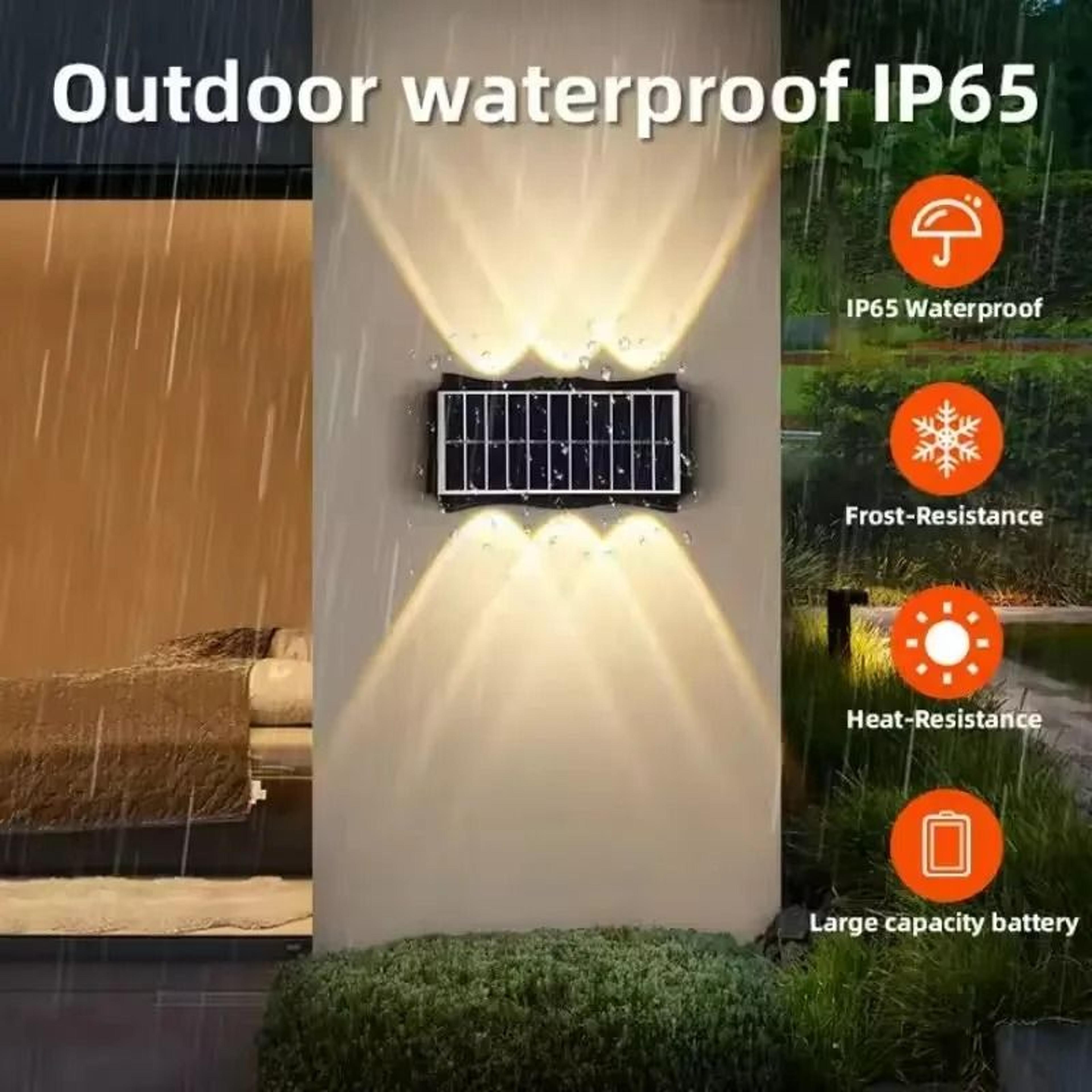 Outdoor Up And Down Solar LED Wall Lights 2