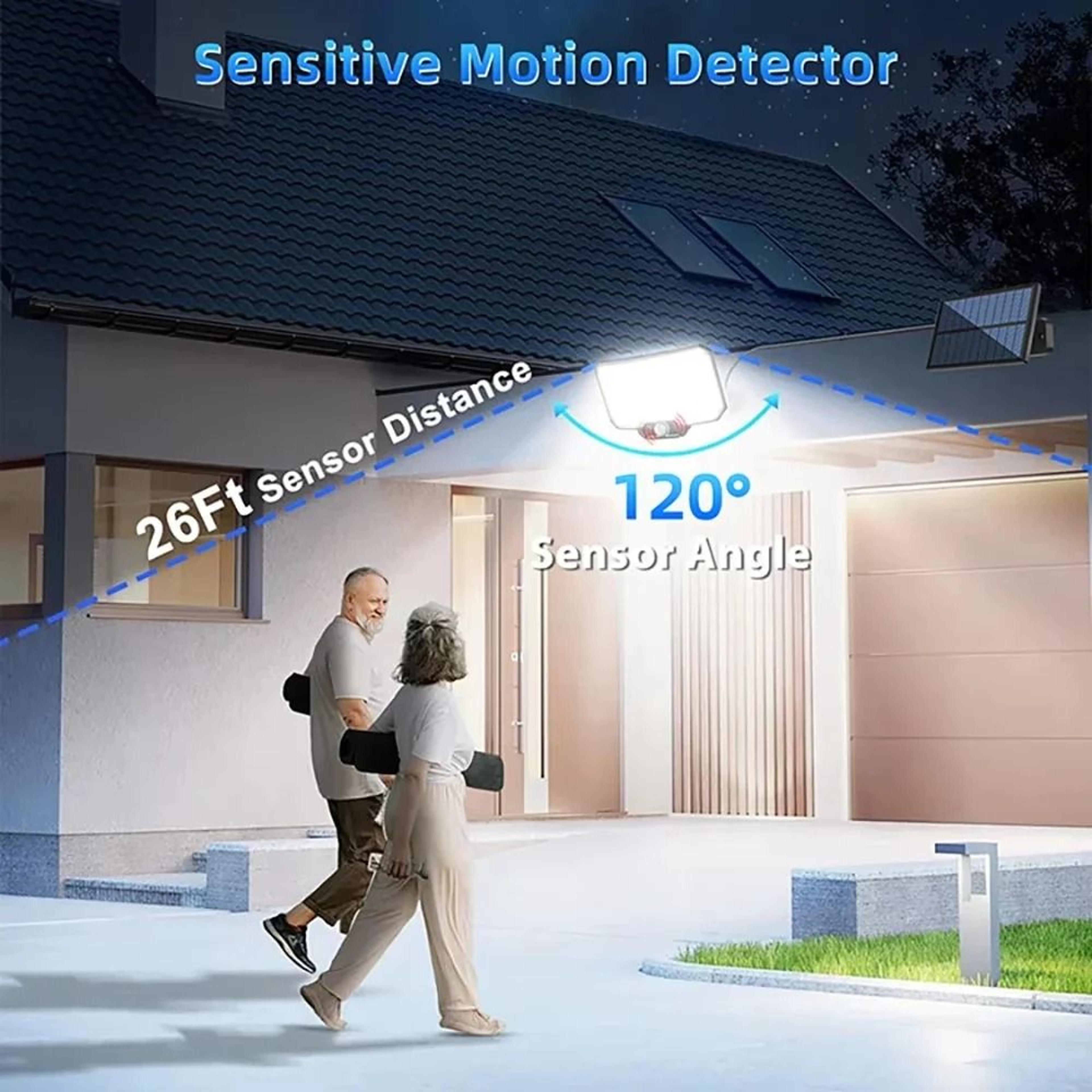 234 LED Solar Motion Sensor Outdoor Flood Wall Lights 6