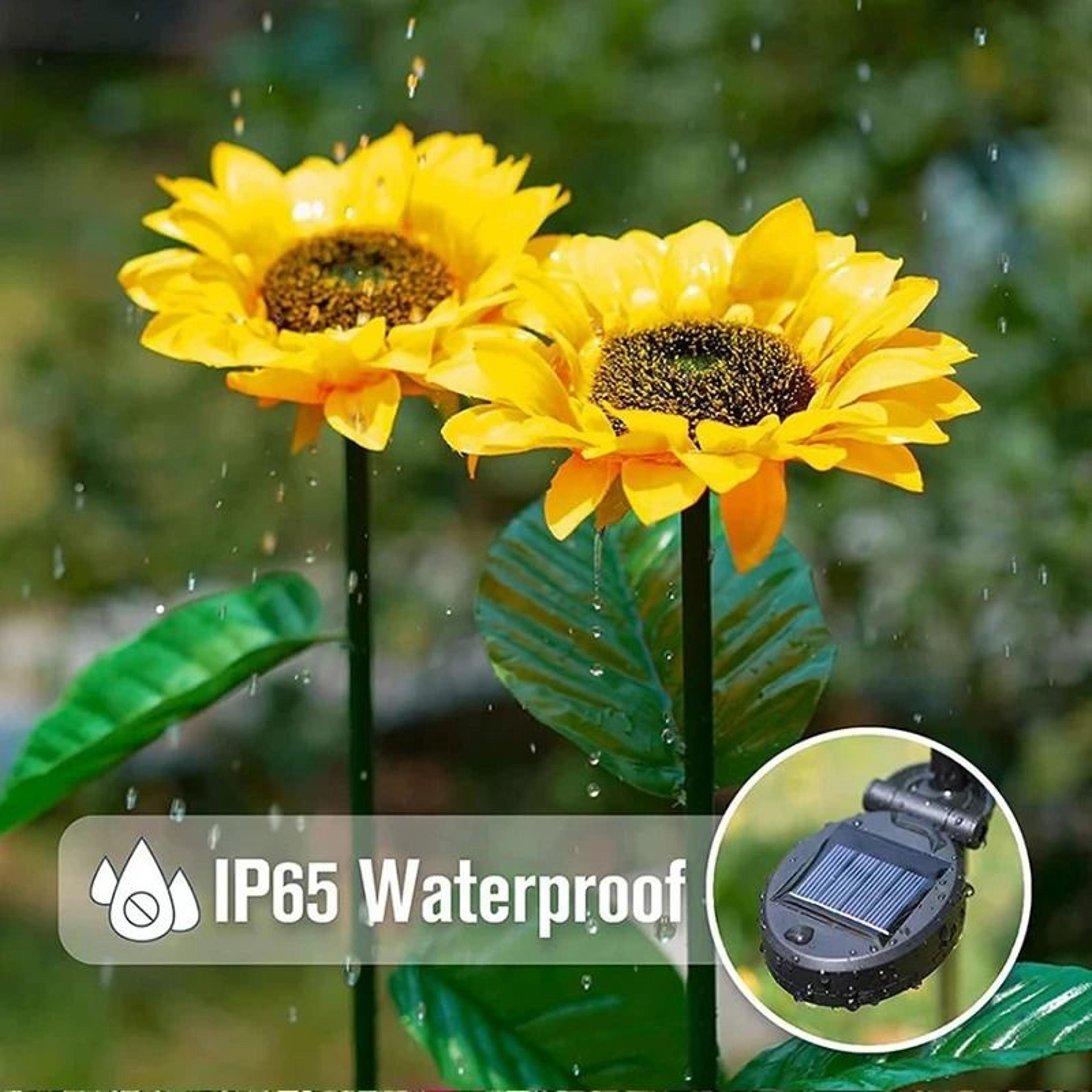 Solar Outdoor Sunflower Garden Stake Lights 3