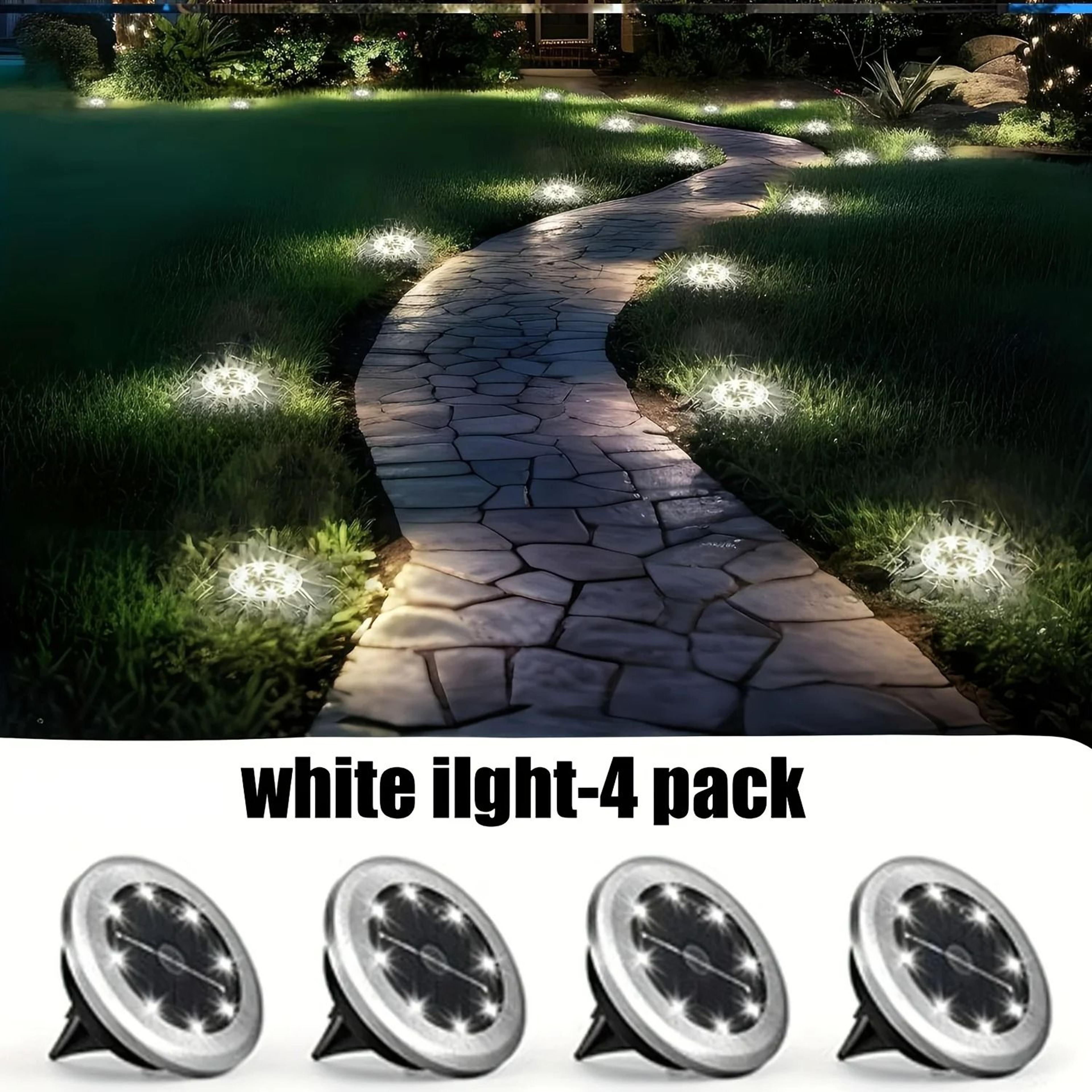 4 Mini Stainless Steel Rotating Solar Ground Lights 4