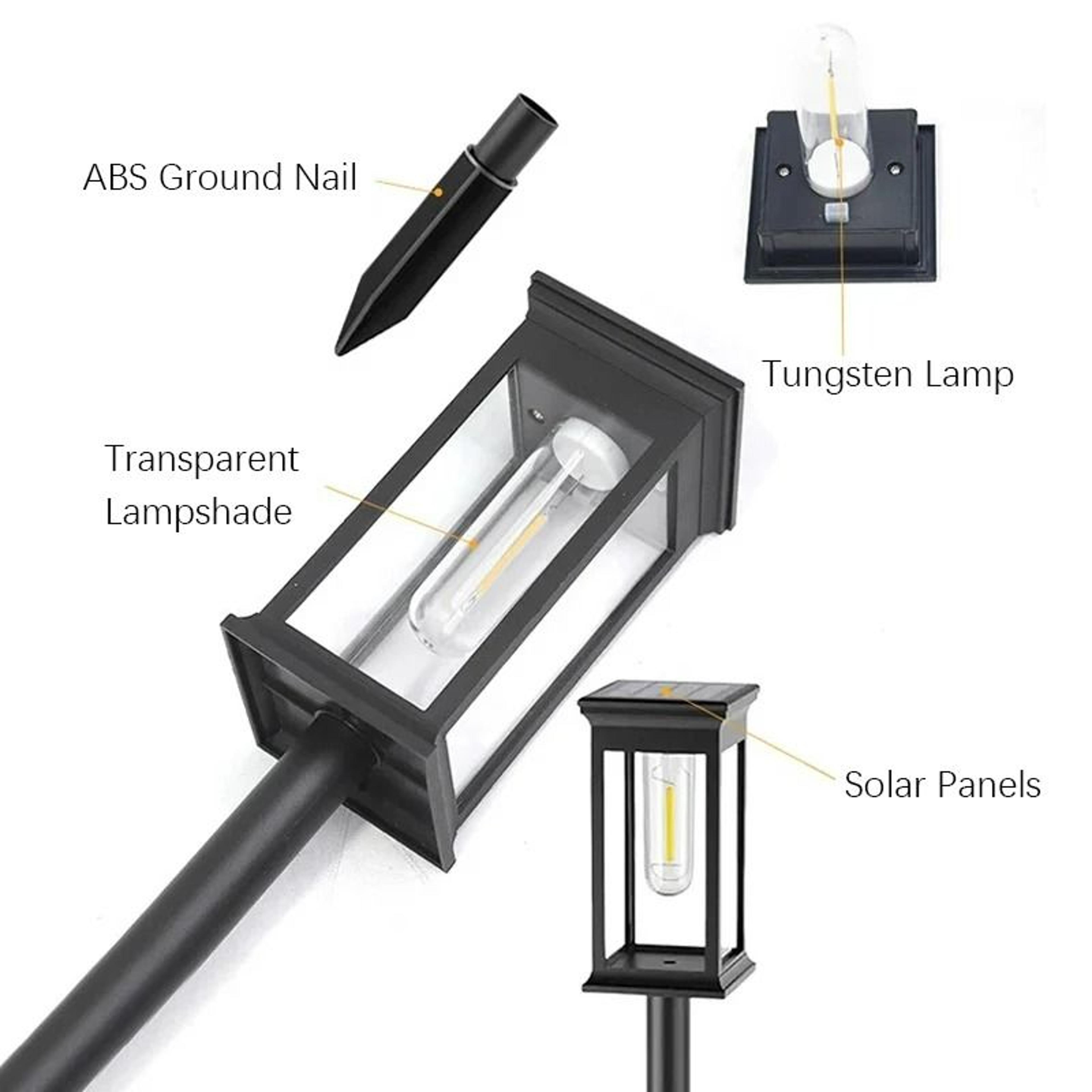 2Pack Solar Outdoor Landscape Path Lights 5