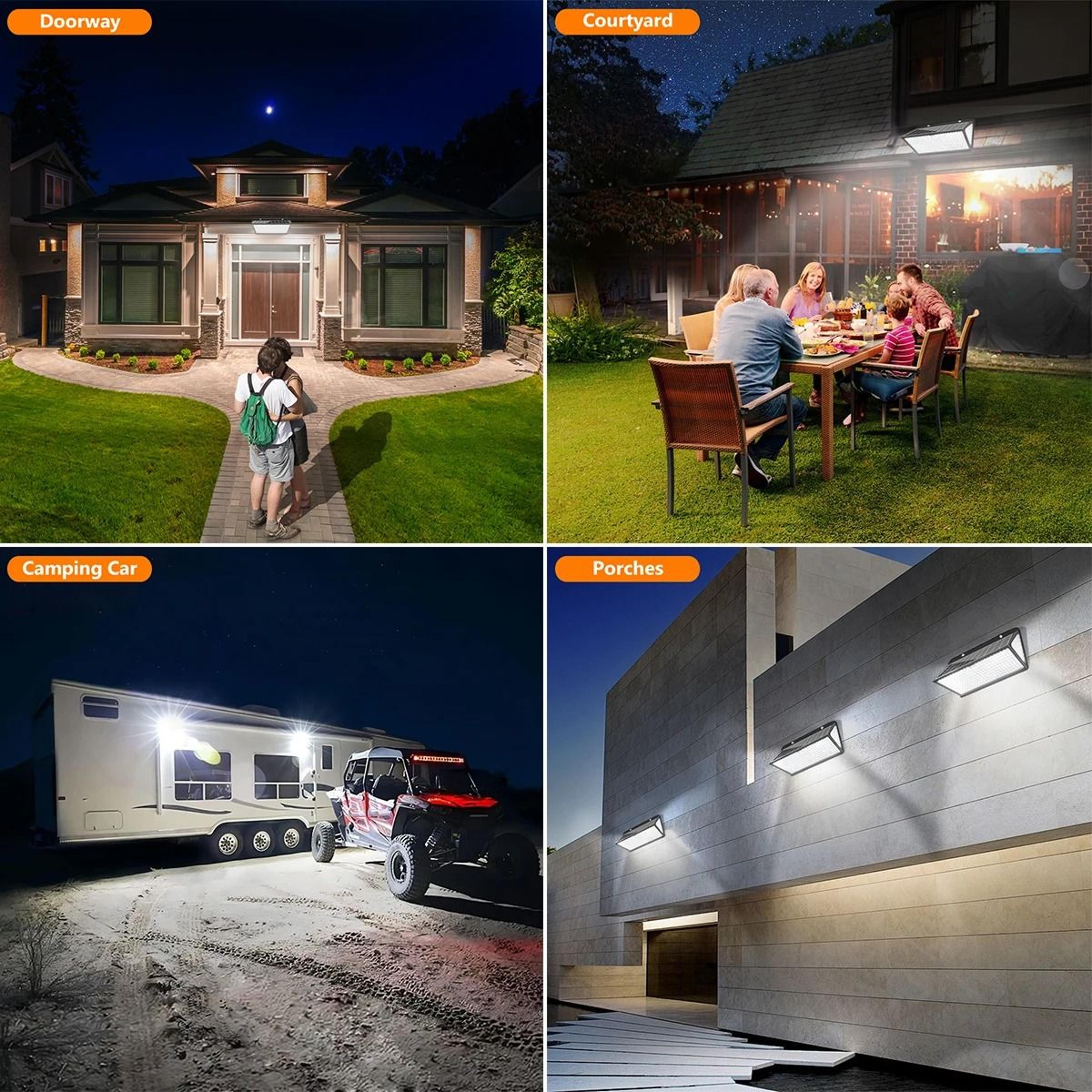 Super Bright 258 LED Solar Security Flood Light 4