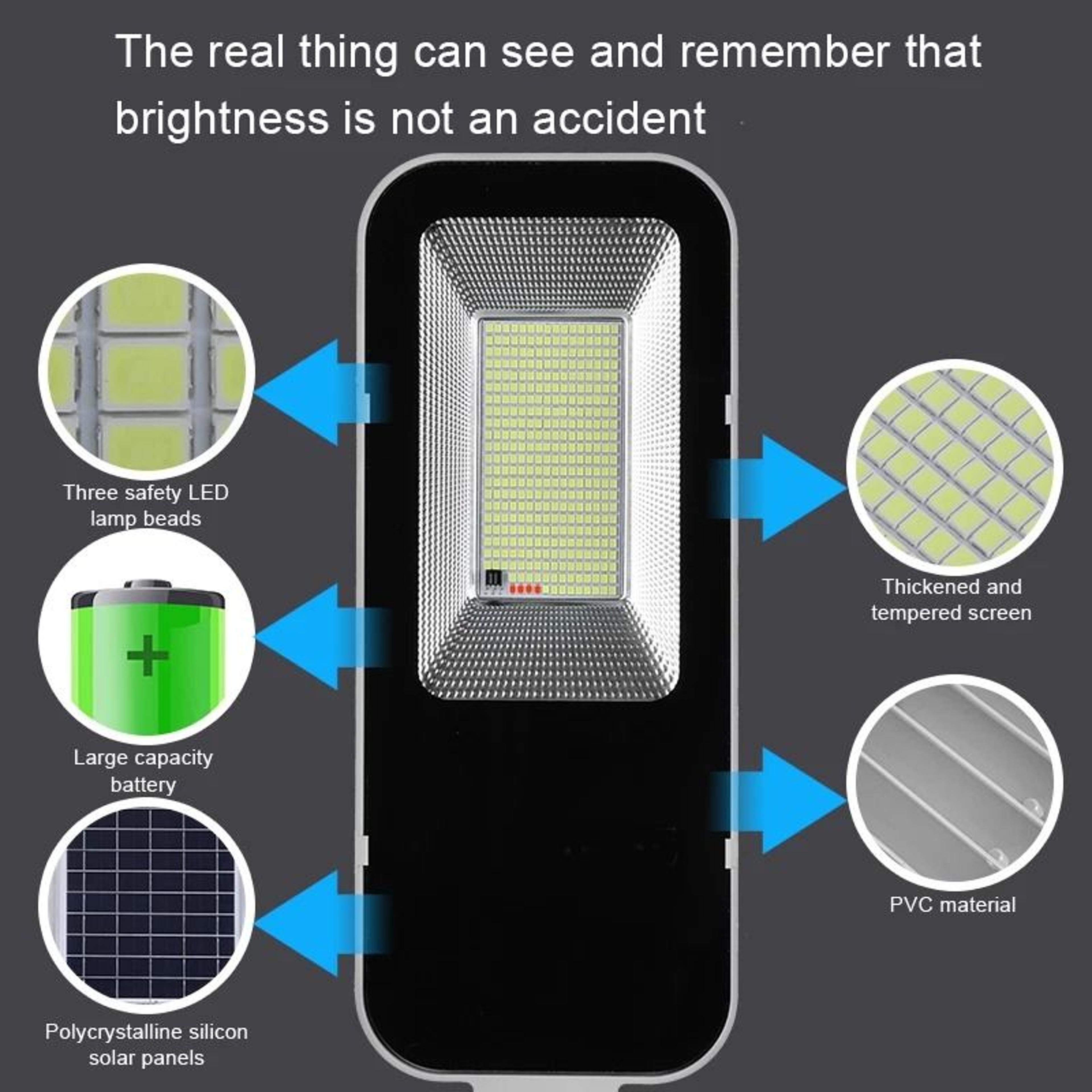 200W Powerful Solar Street Light Wall Lamp 2Pcs Set 3