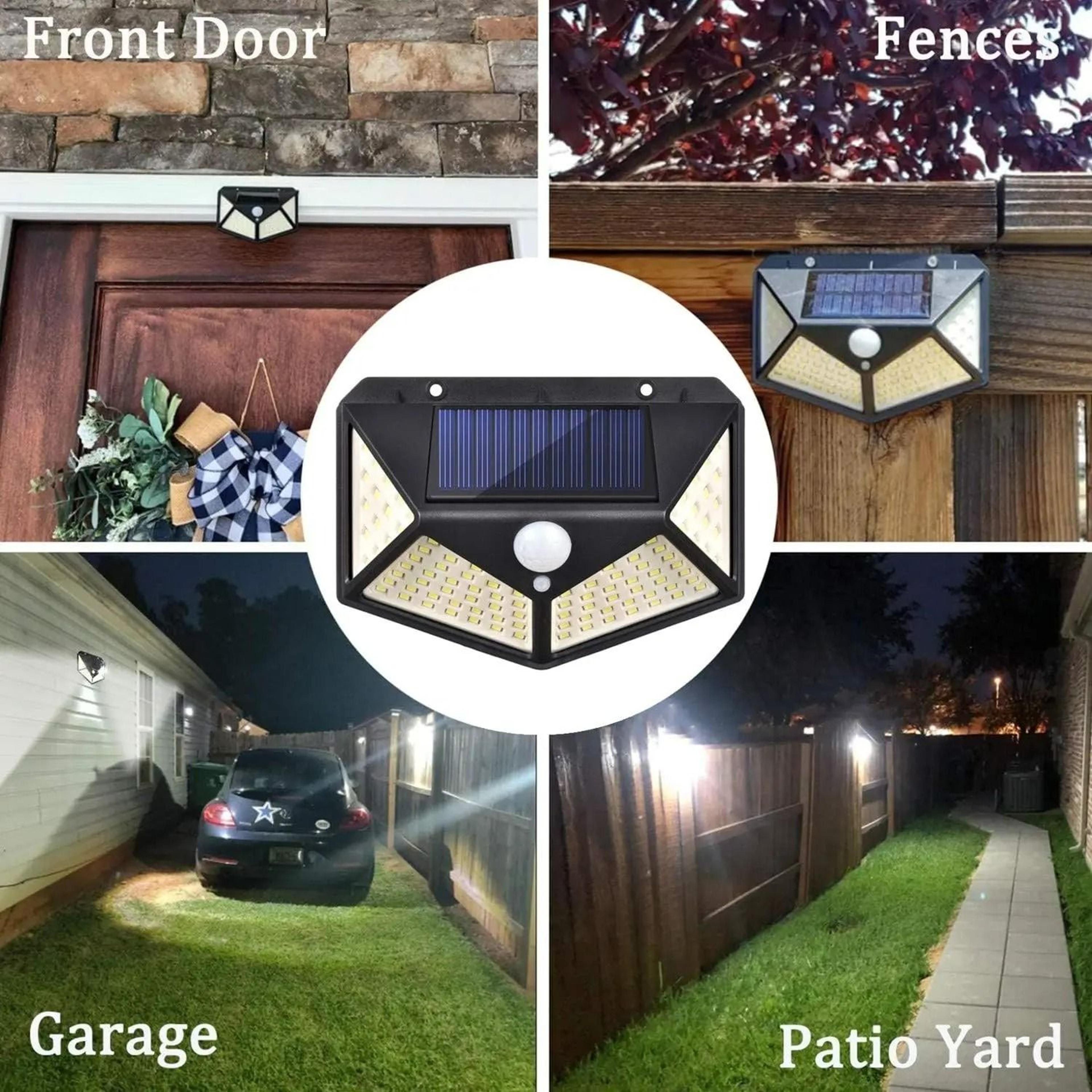 100 LED Solar Motion Sensor Outdoor Wall Light 0