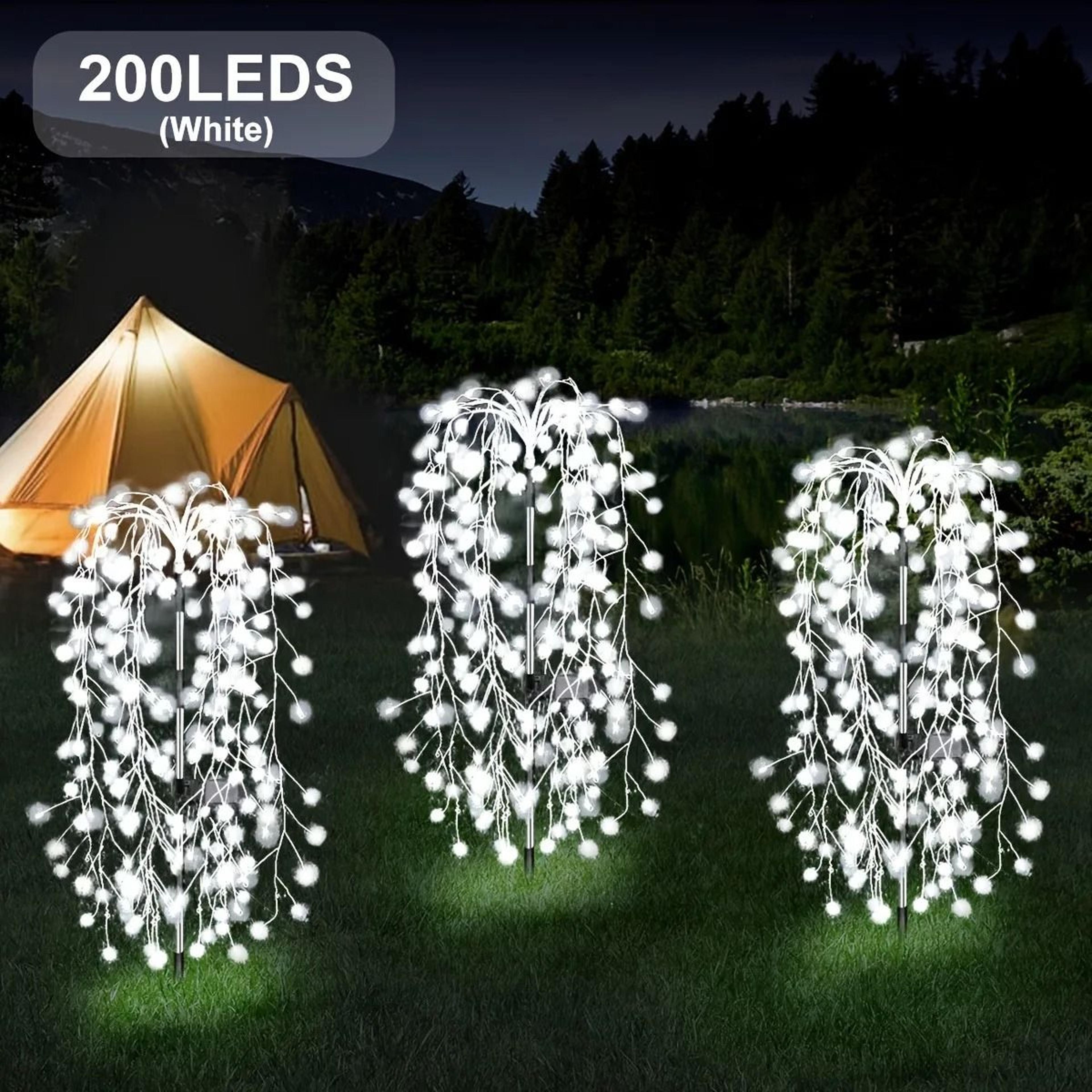 200 LED Solar Outdoor Firecracker Willow String Lights 8
