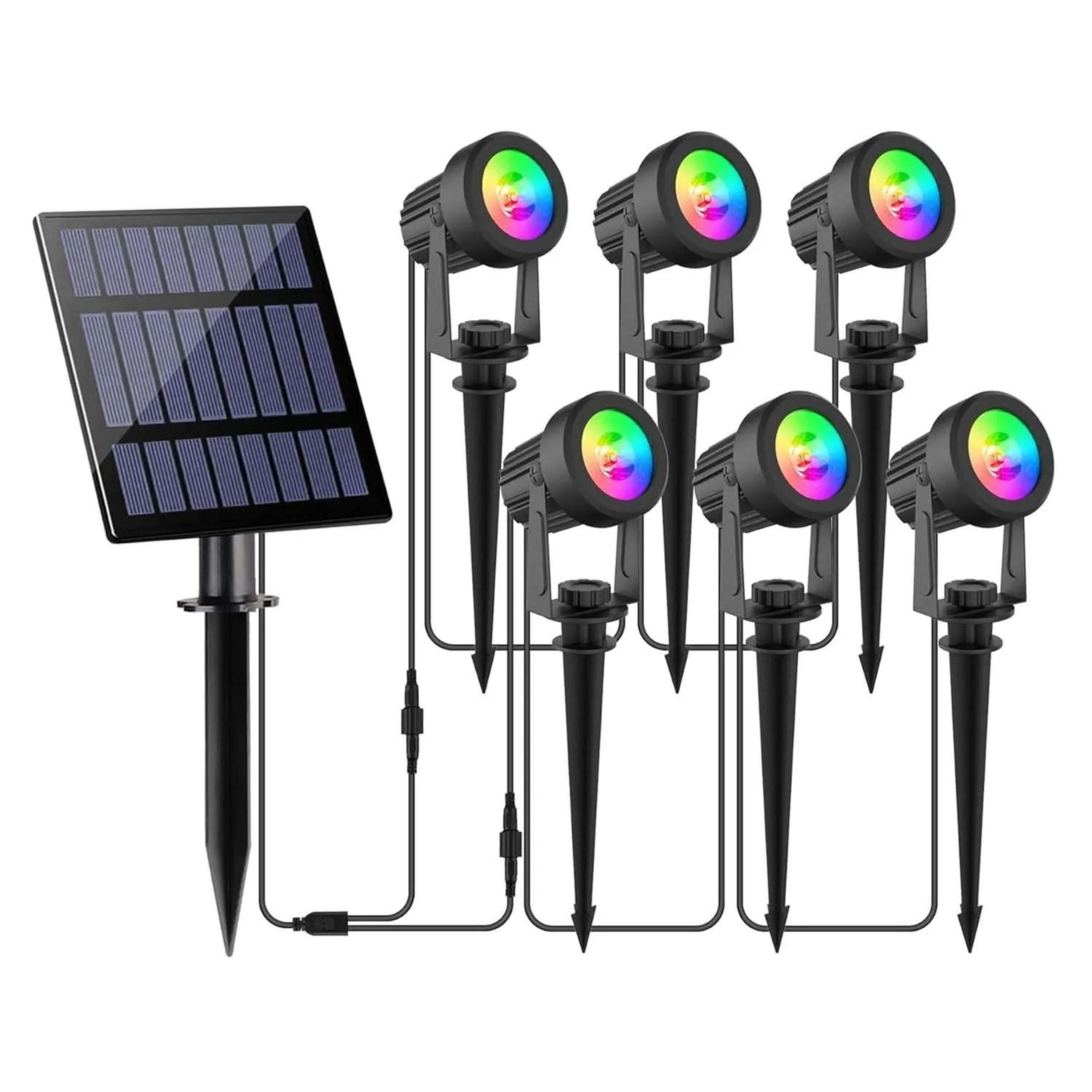 Solar Outdoor Adjustable LED Landscape Spotlight 4Pcs Set 0