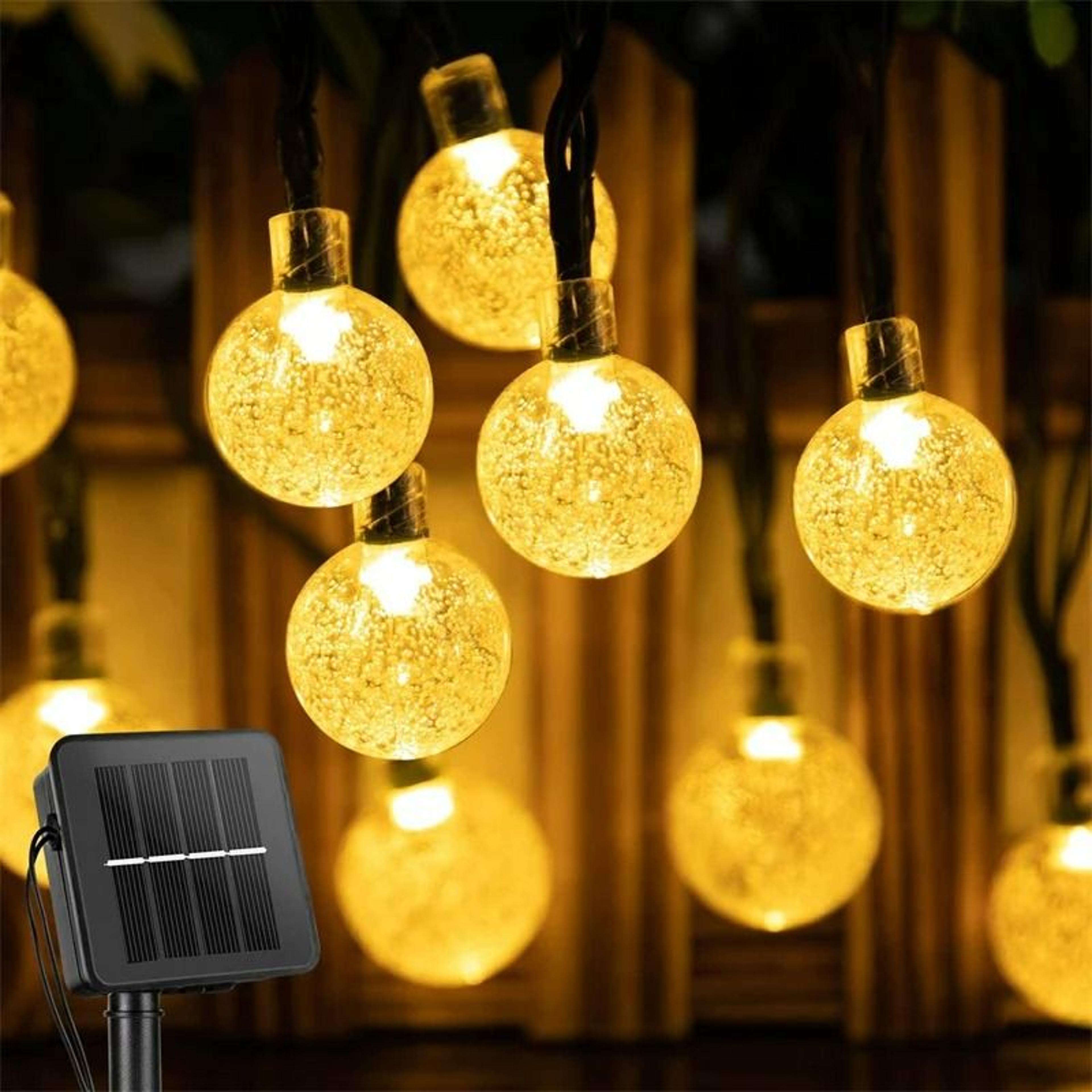 Solar Crystal Globe Outdoor String Lights 6