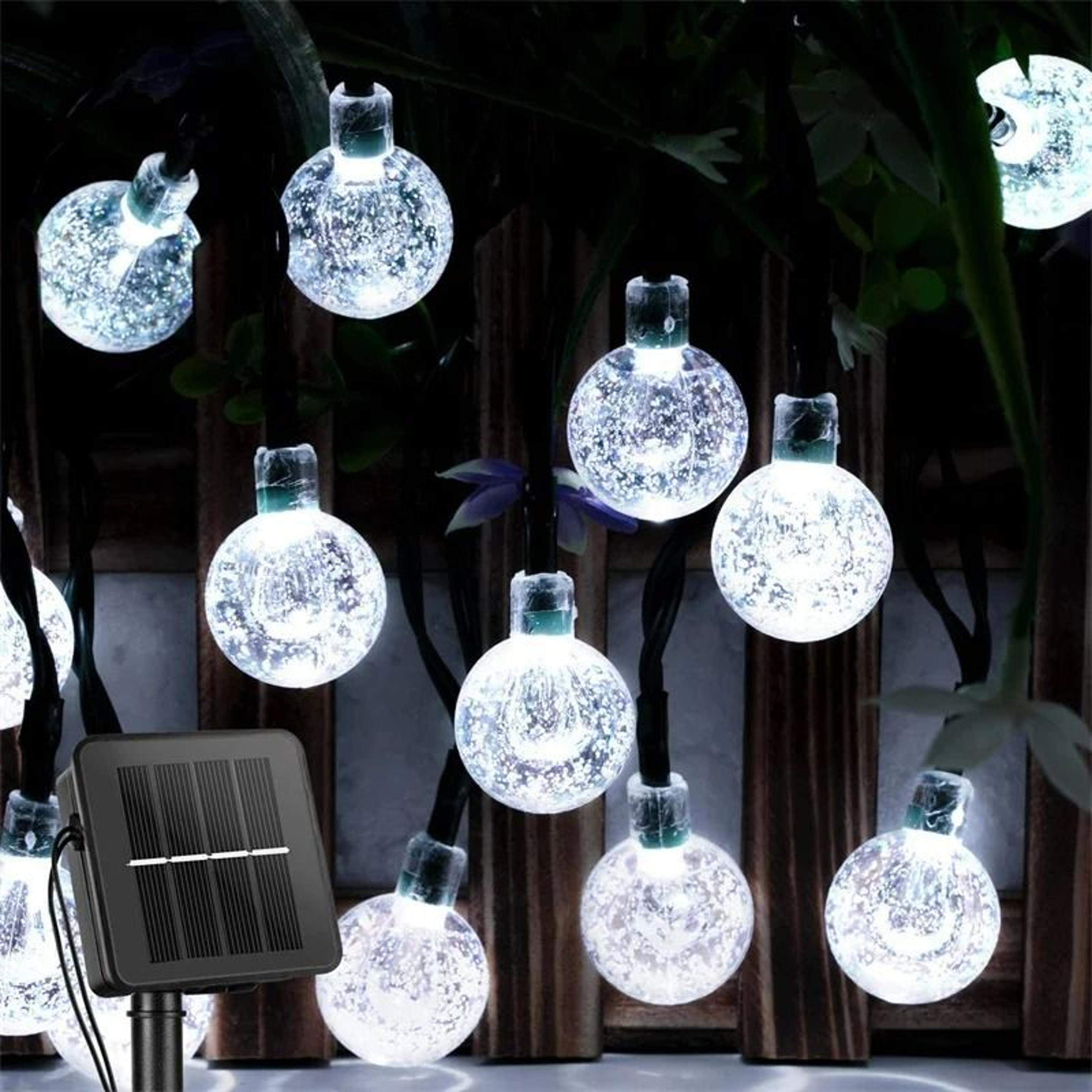 Solar Crystal Globe Outdoor String Lights 8