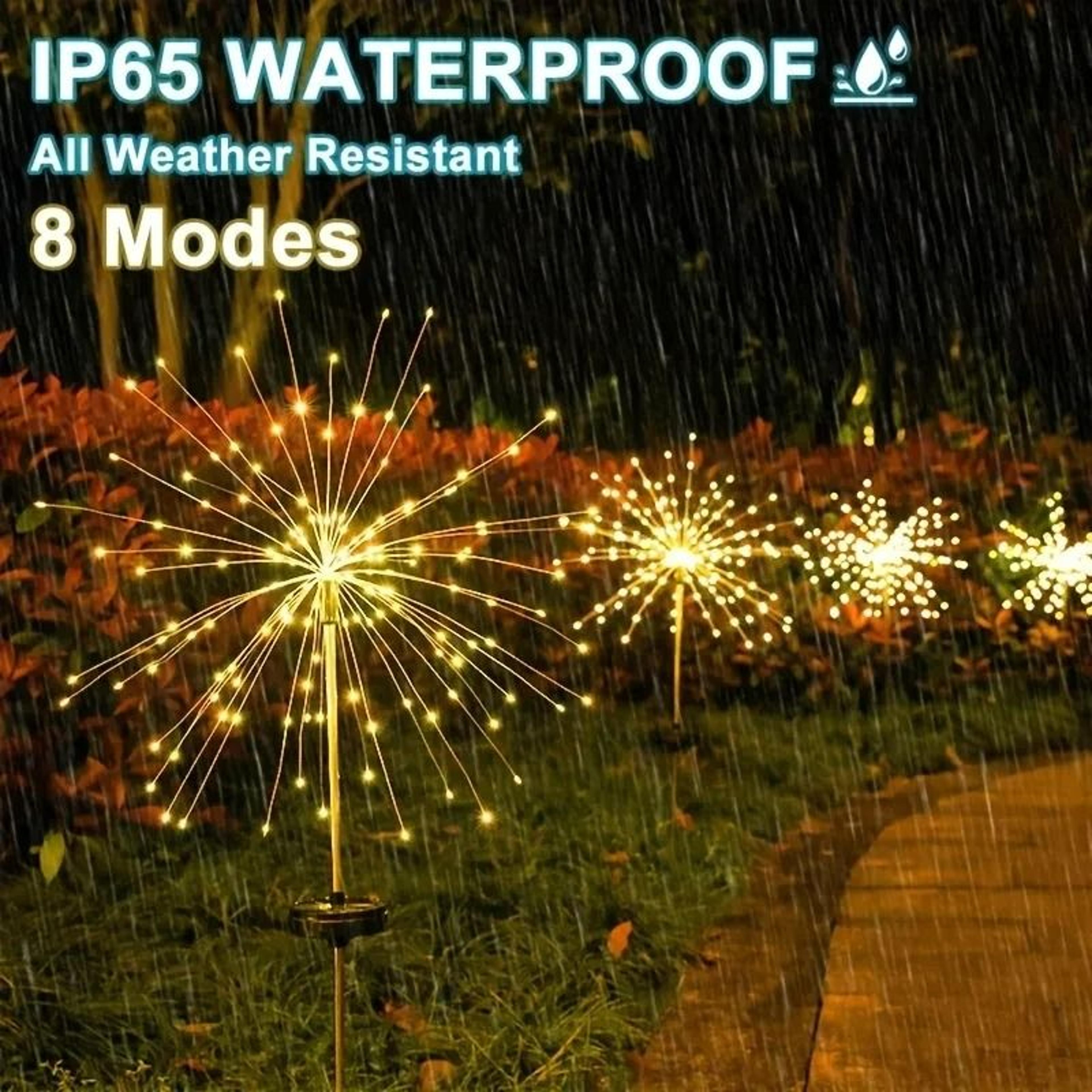 Solar Firework Dandelion Landscape Lawn Lamp 2