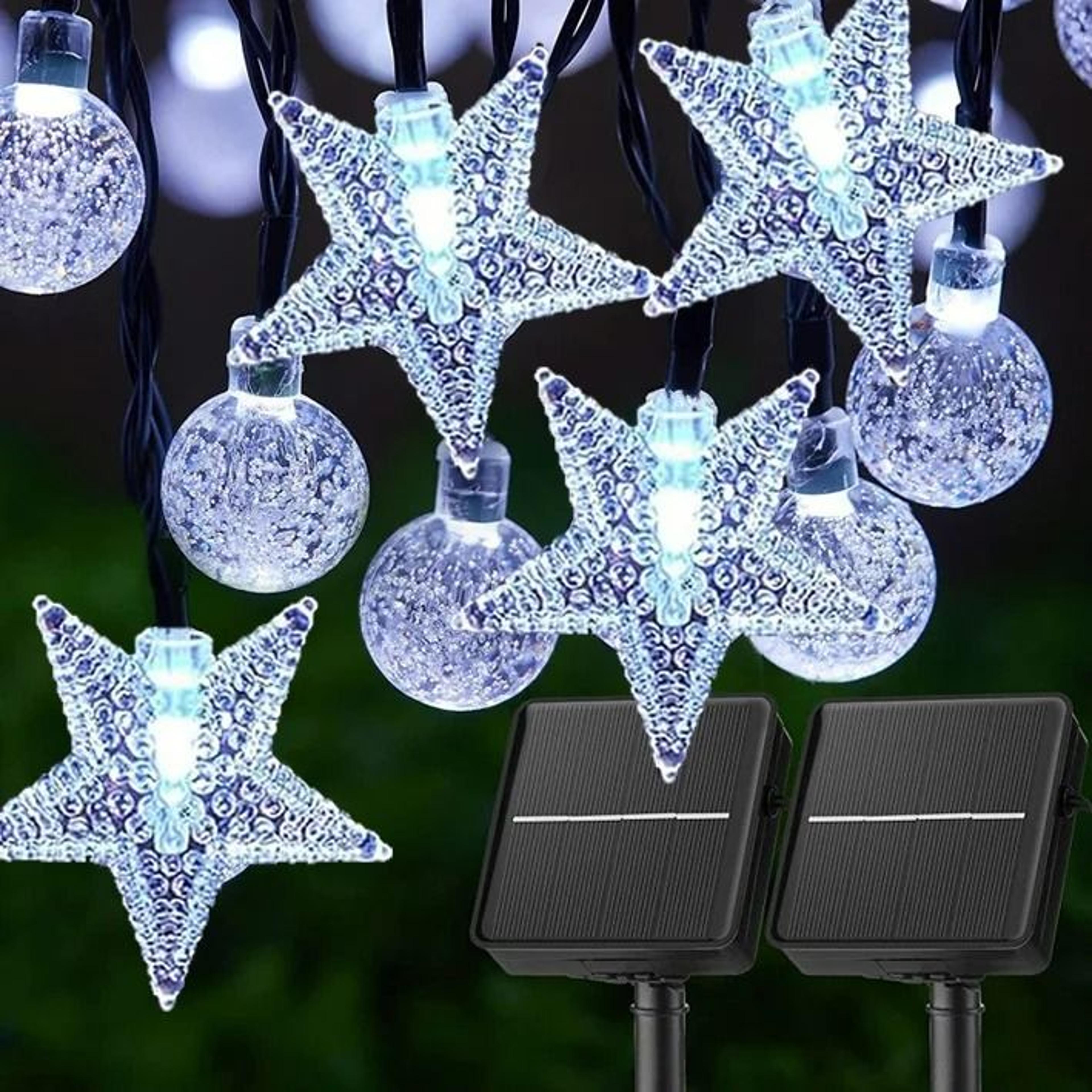 Solar Crystal Ball  Star Outdoor Decor String Lights 8