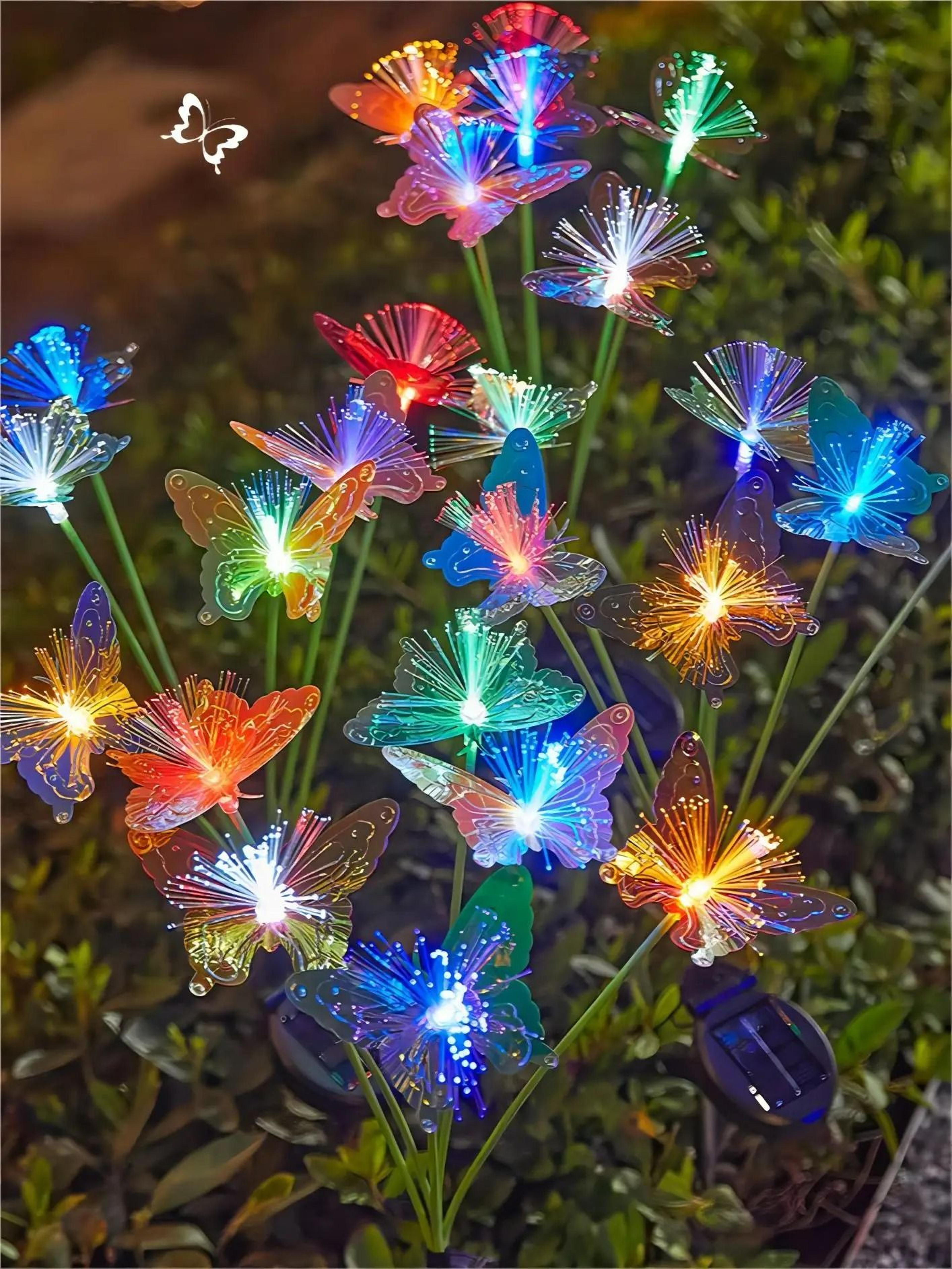 Solar Butterfly Flower Garden Stake Light 7