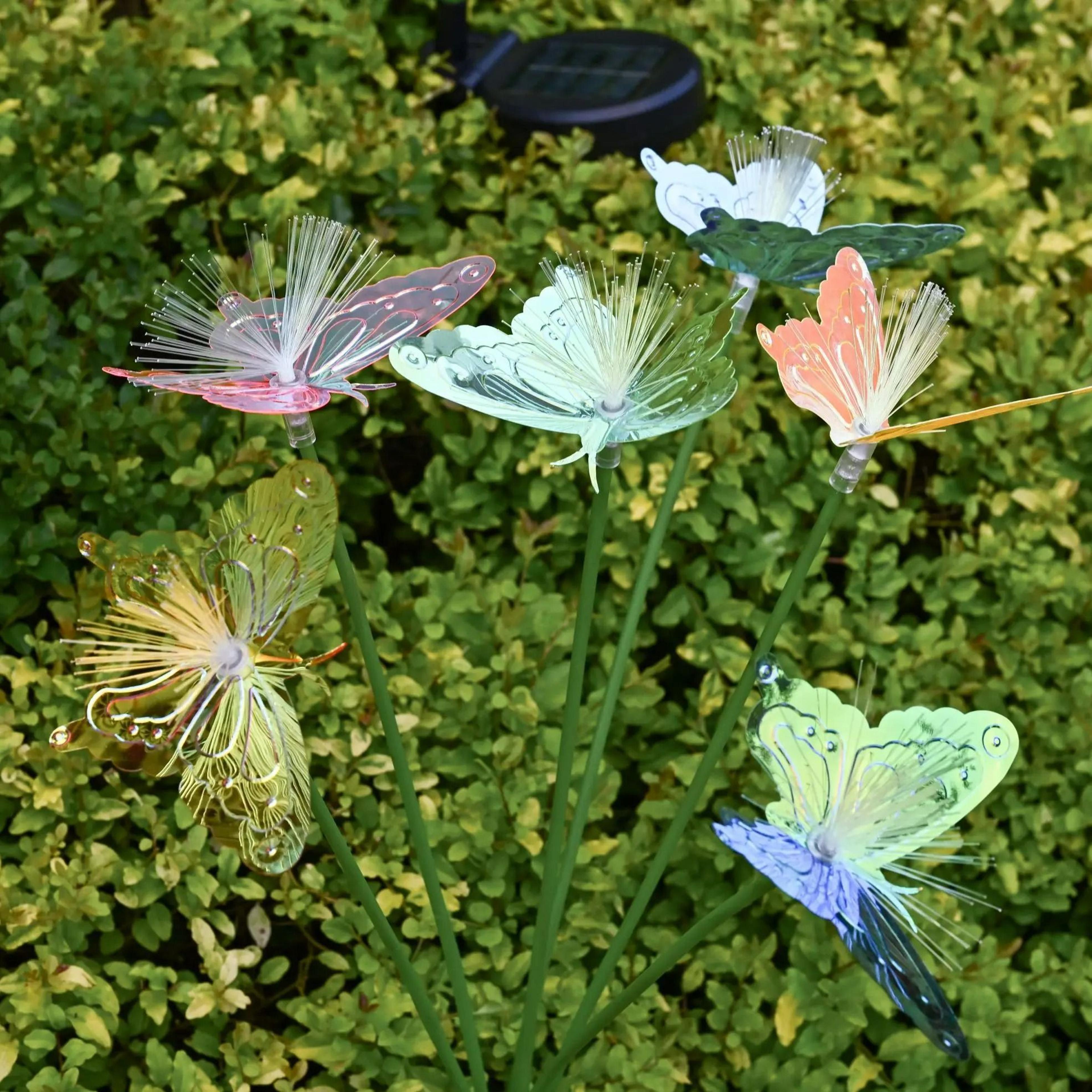 Solar Butterfly Flower Garden Stake Light 5