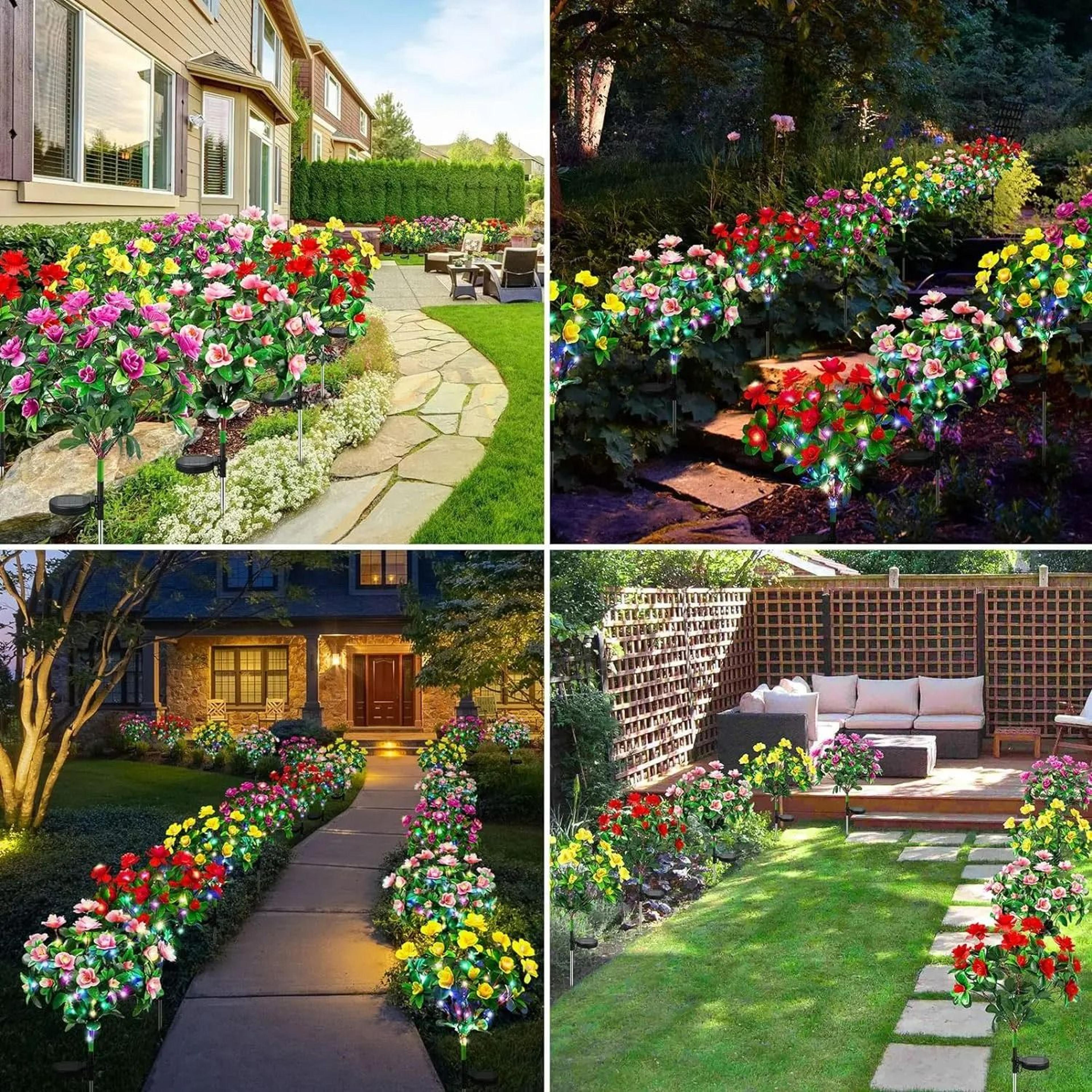 Solar LED Floral Garden Stake Light 6