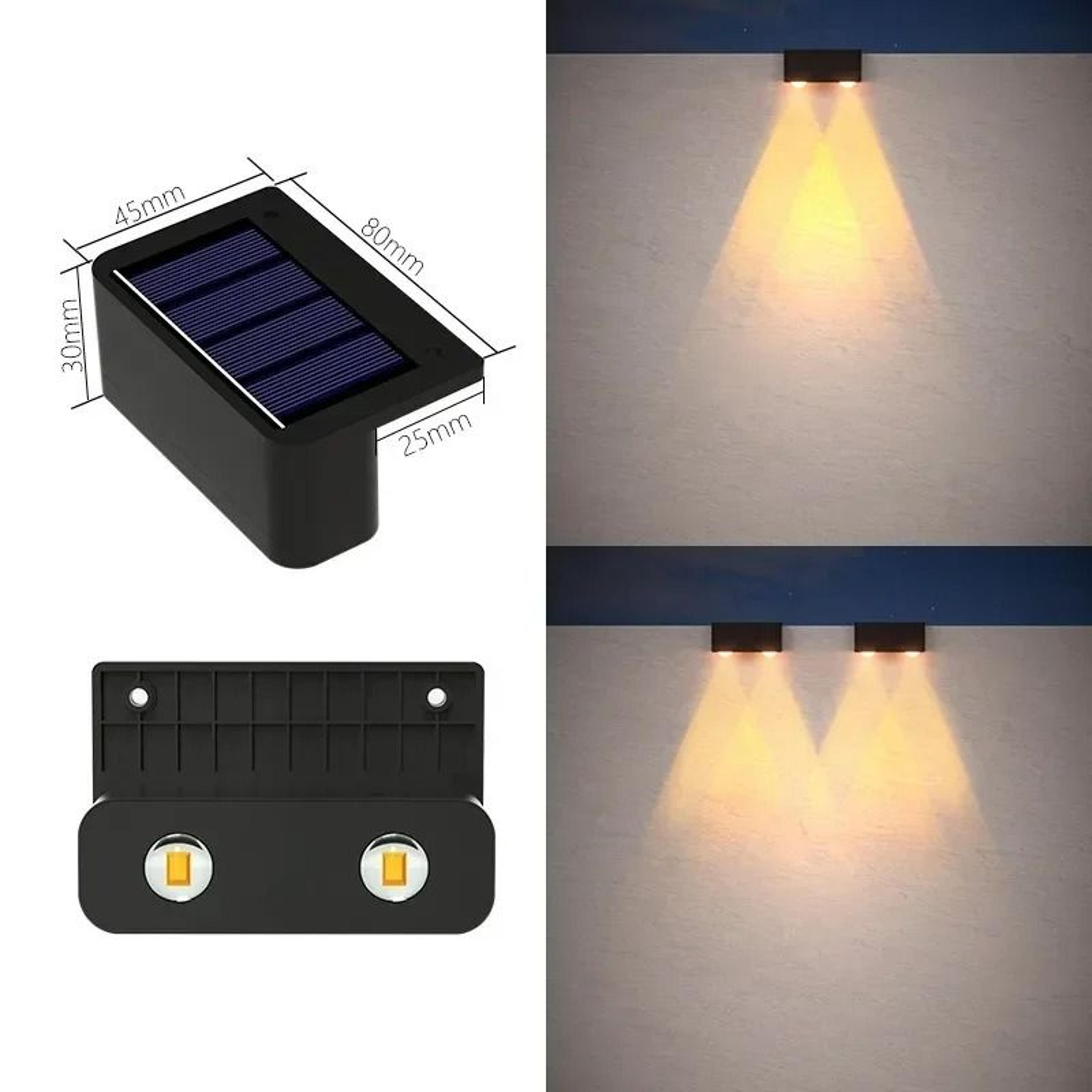 Solar Powered Outdoor Up  Down Wall Accent Lamp 7