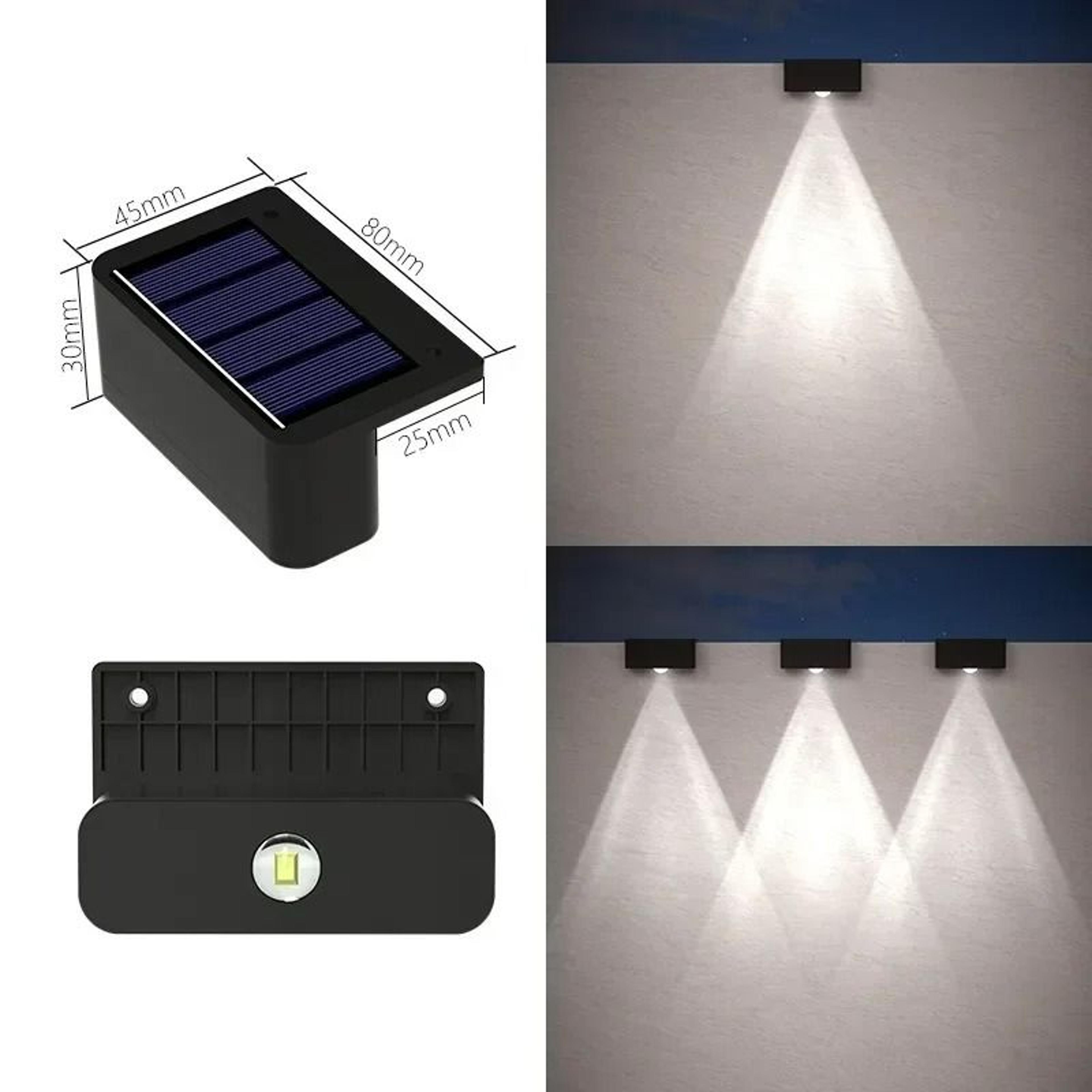 Solar Powered Outdoor Up  Down Wall Accent Lamp 10