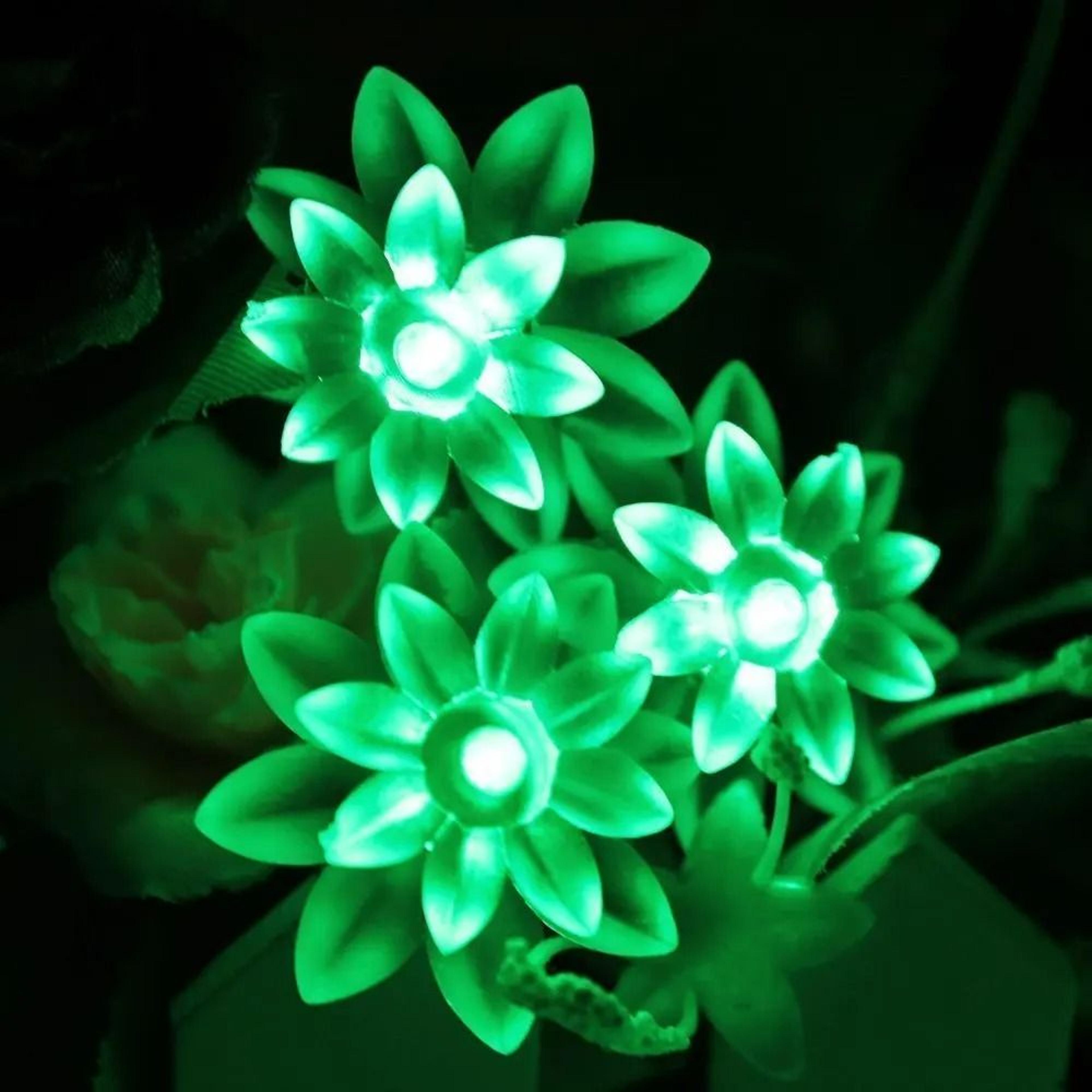 Solar Lotus Flower  DoubleLayer Cherry Blossom String Lights 2