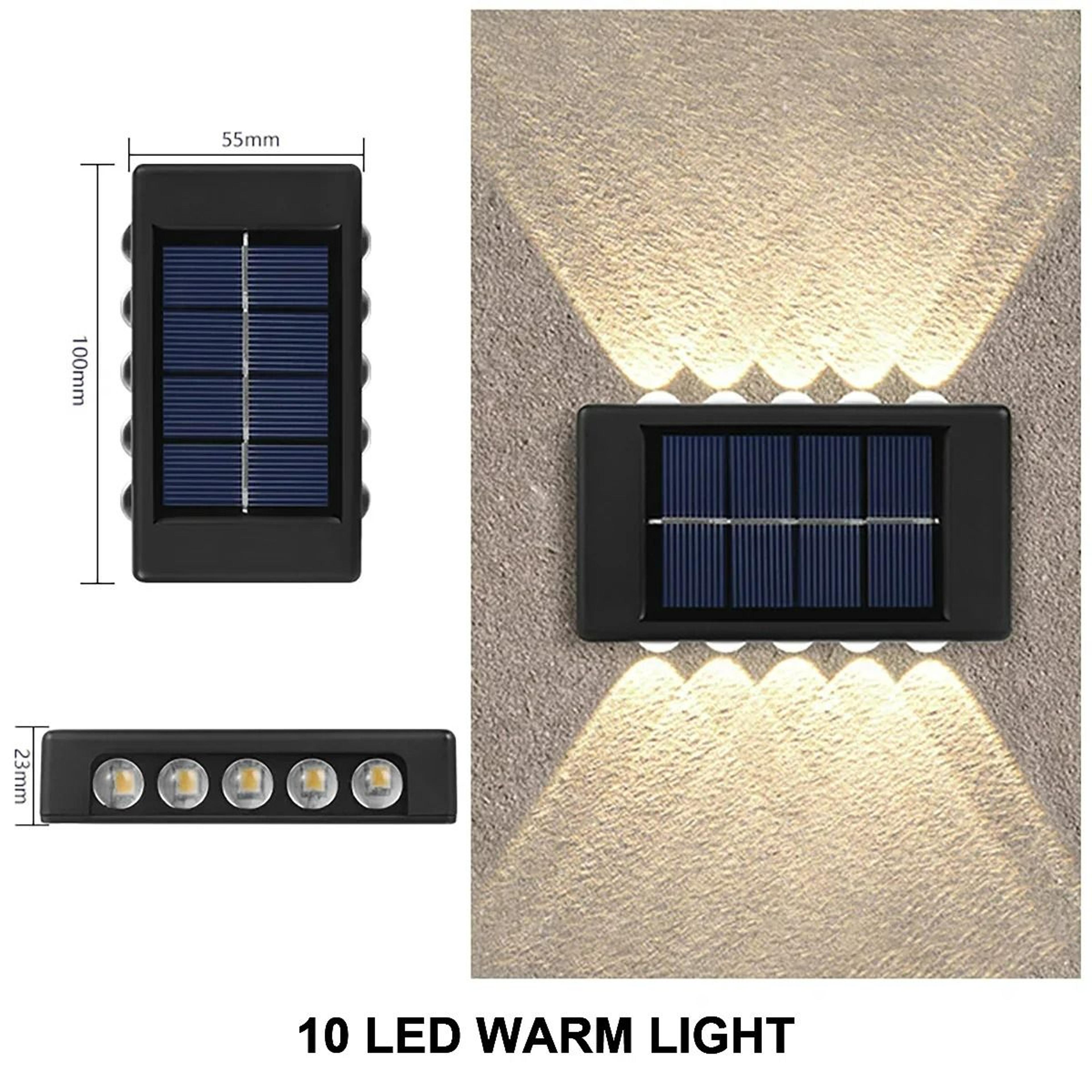 Solar LED Waterproof Up  Down Exterior Wall Lamp 2Pack 9