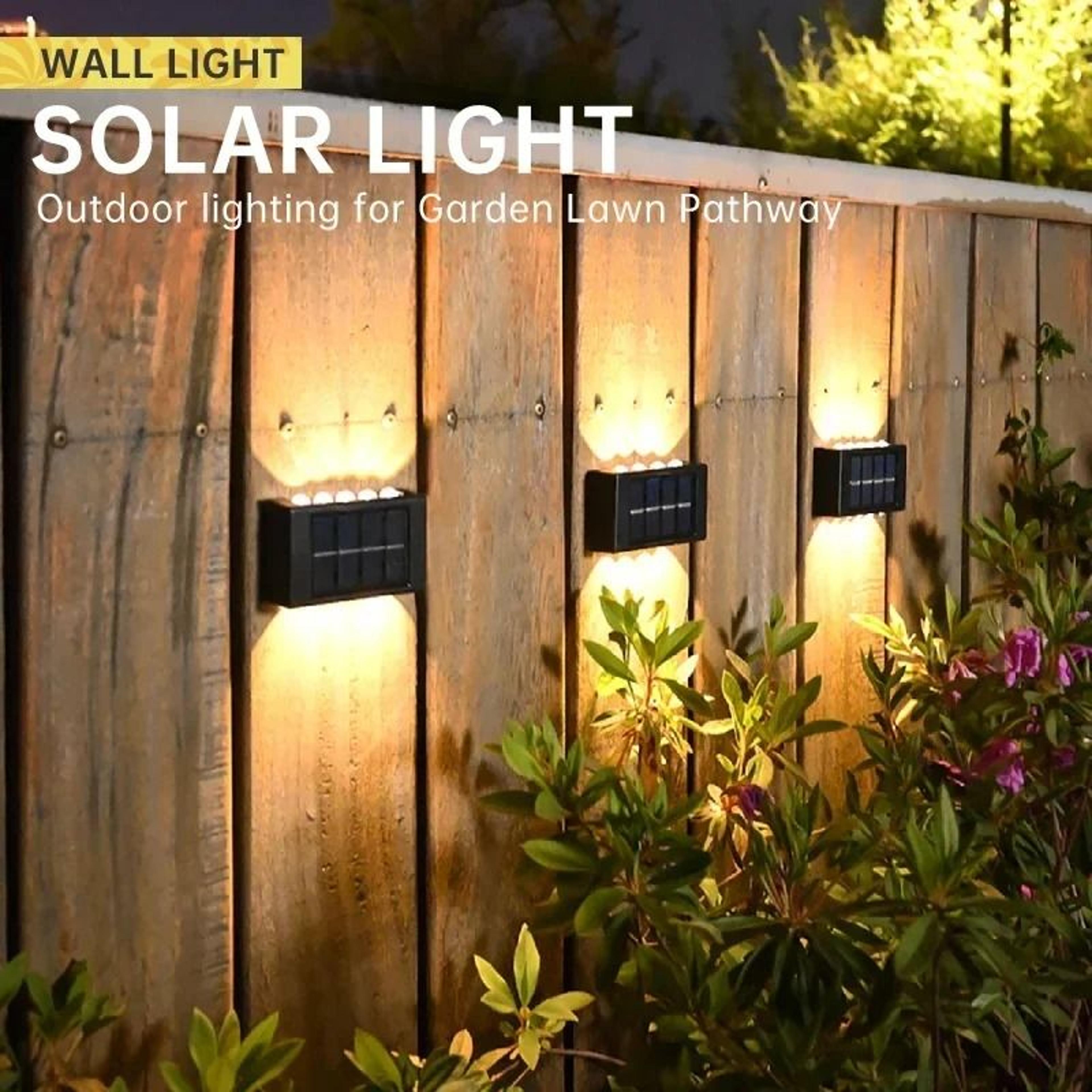 Solar LED Waterproof Up  Down Exterior Wall Lamp 2Pack 2