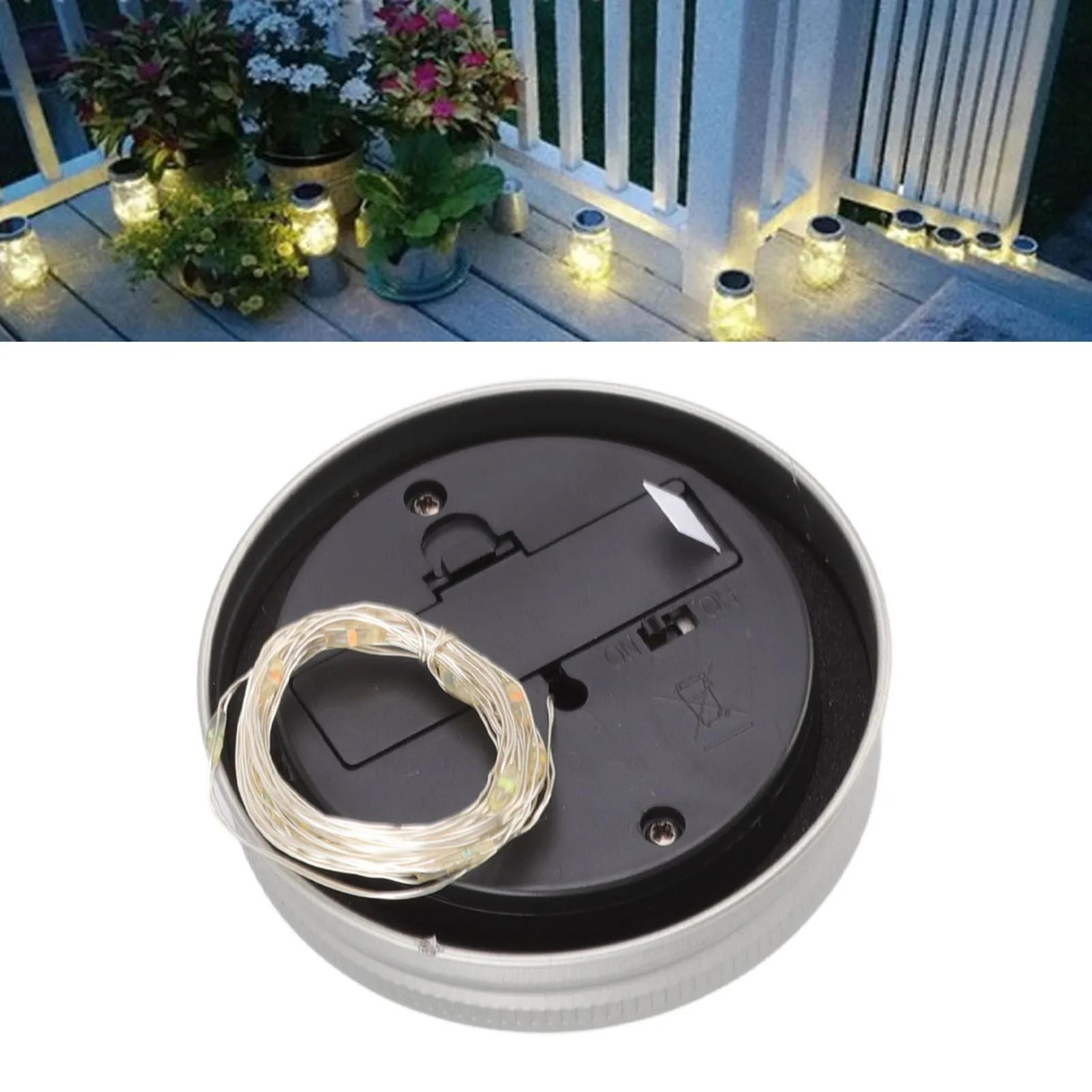 Solar Mason Jar Lid String Light 1