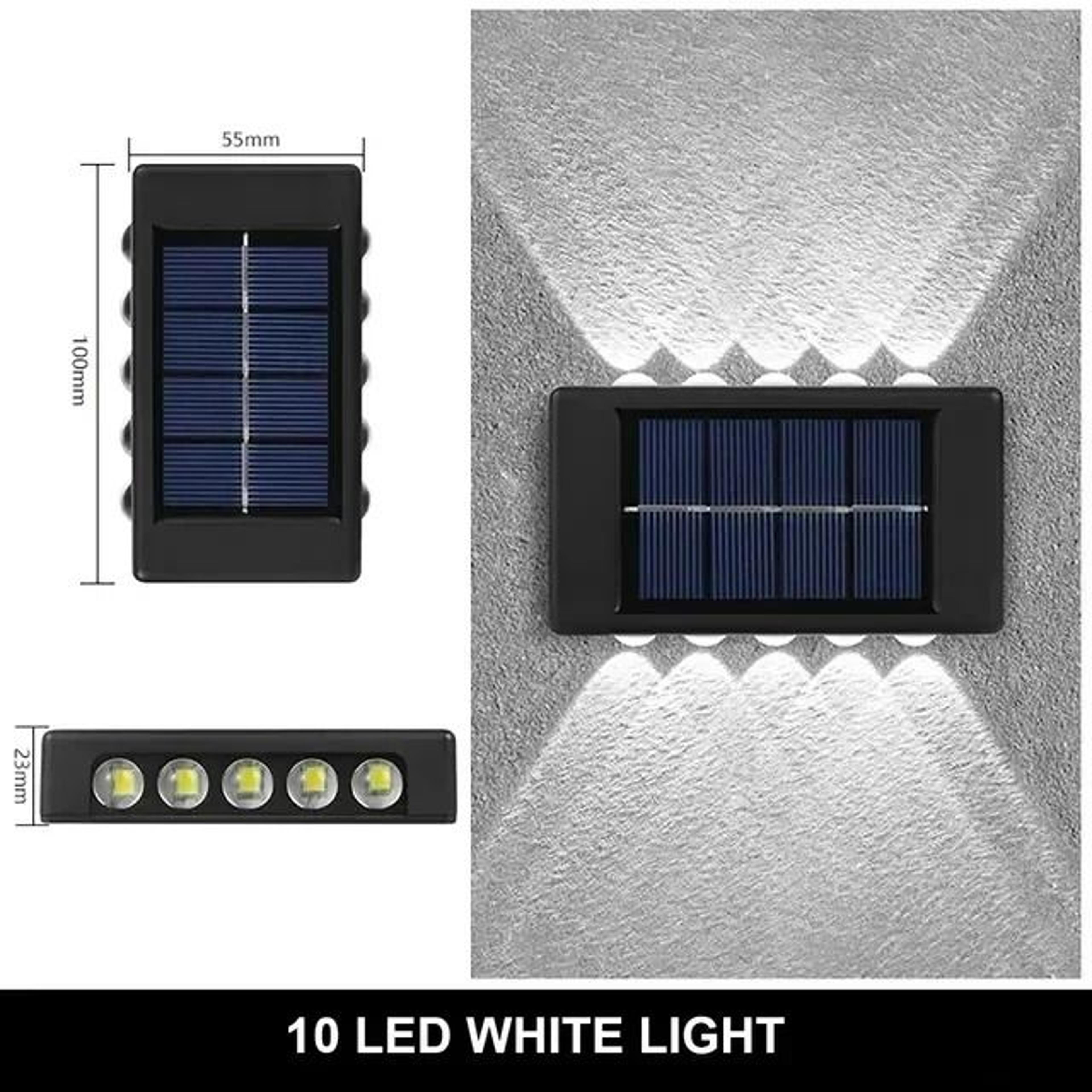 Solar LED Outdoor DownLuminous Decorative Wall Light 16