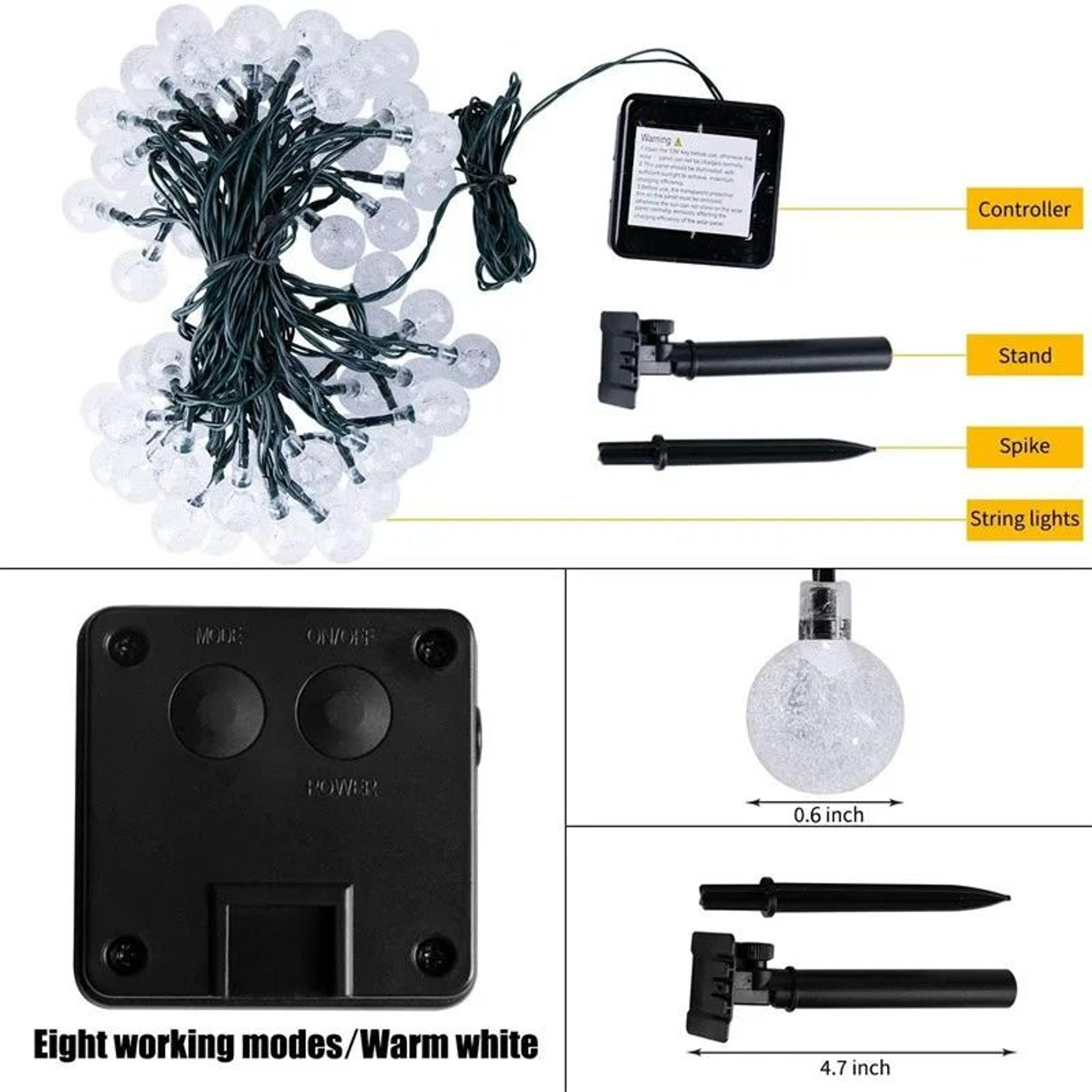 Solar Outdoor Waterproof 8Mode Fairy String Light 6