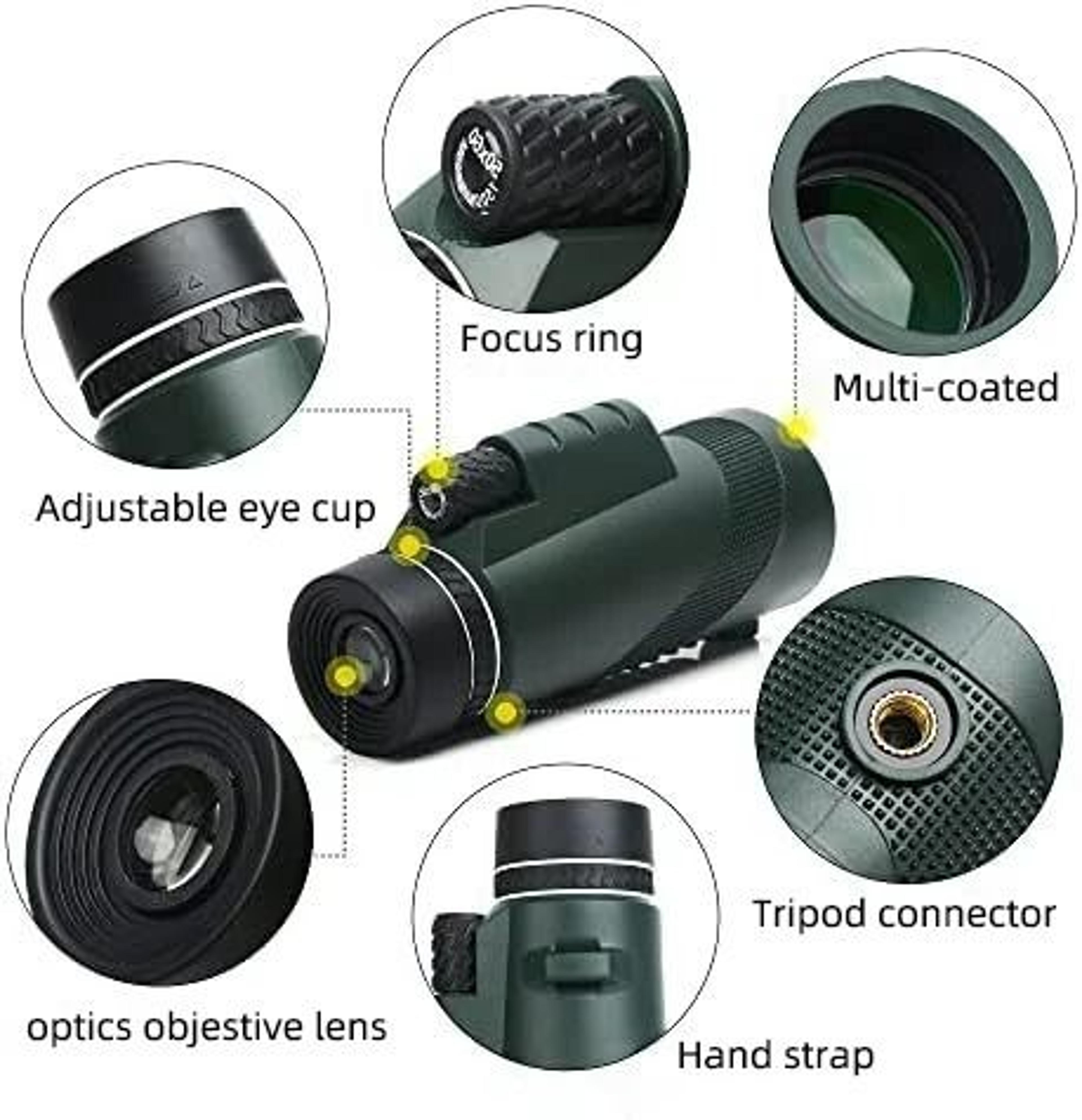 80x100 HD Optical Zoom Portable Monocular Telescope 2