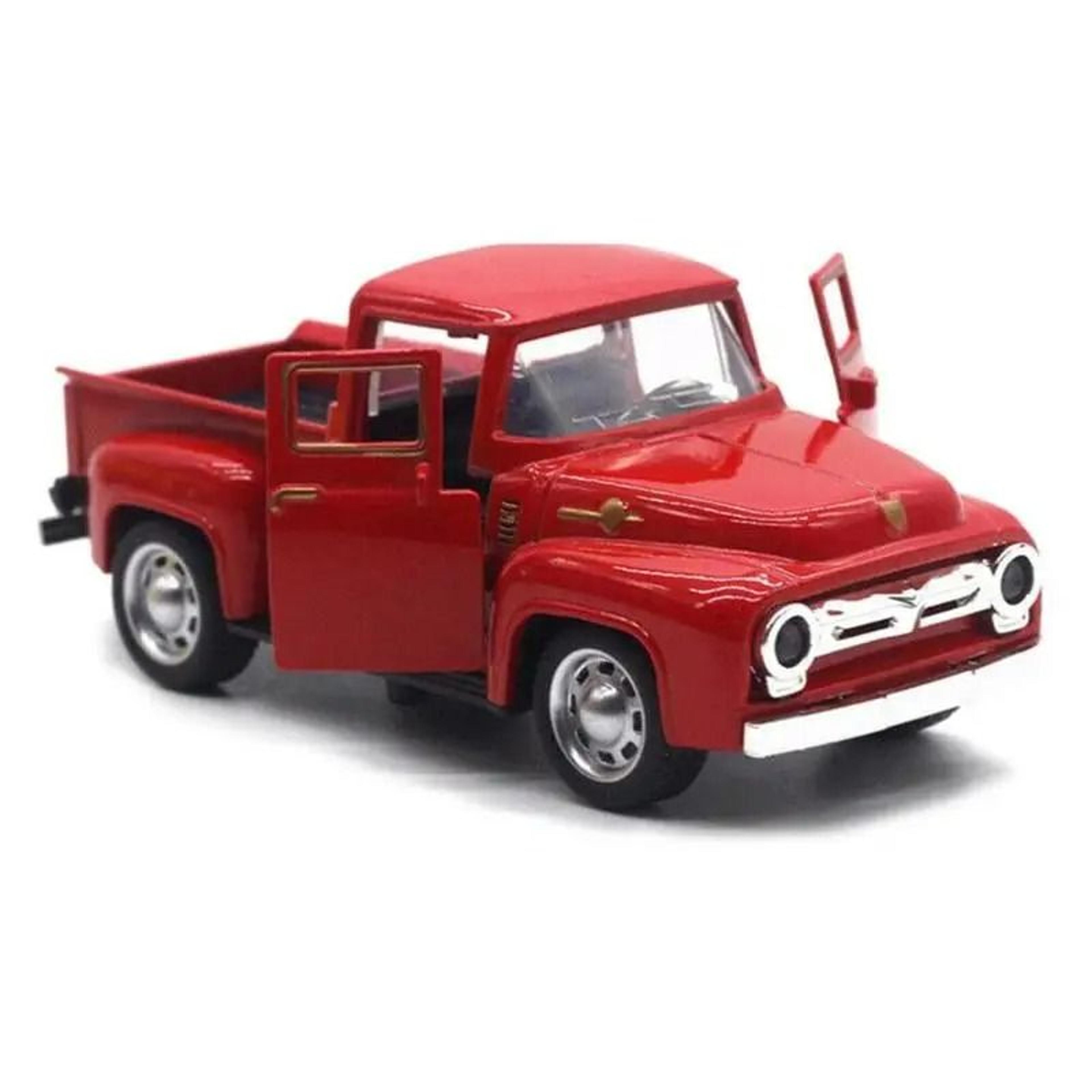 Vintage Alloy Red Metal Truck PullBack Diecast Model 8