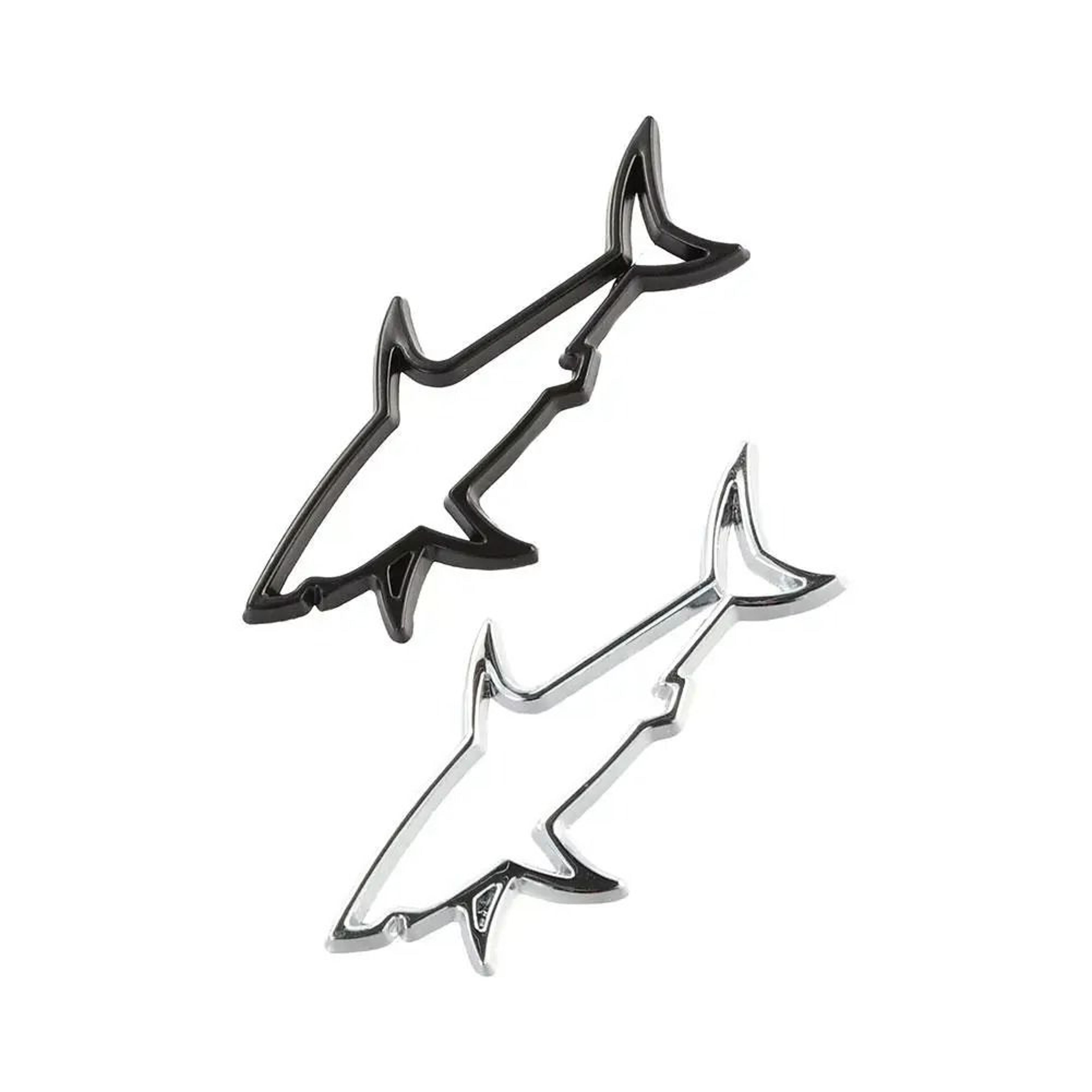 3D Metal Shark Emblem Badge Car Styling Sticker 5