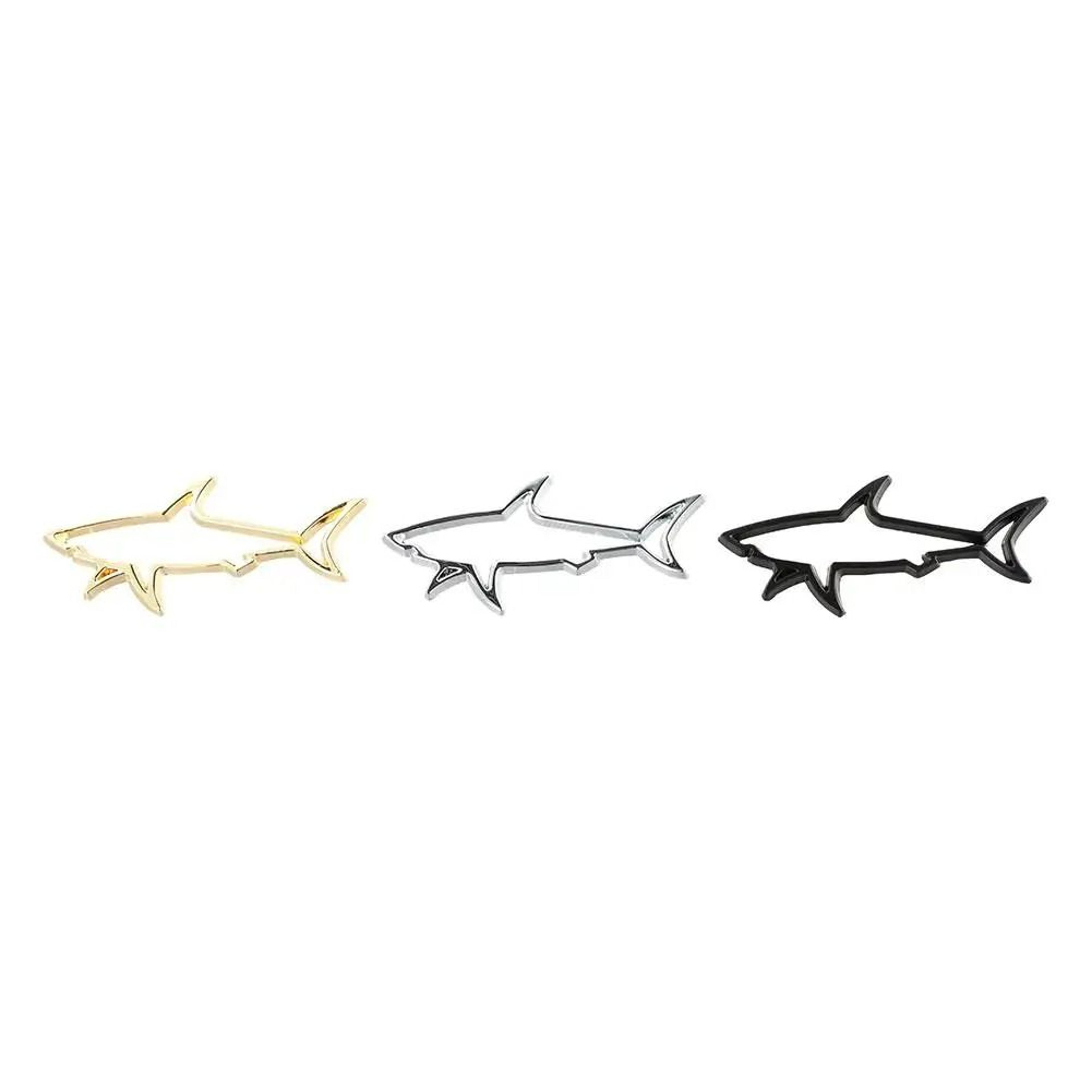 3D Metal Shark Emblem Badge Car Styling Sticker 1