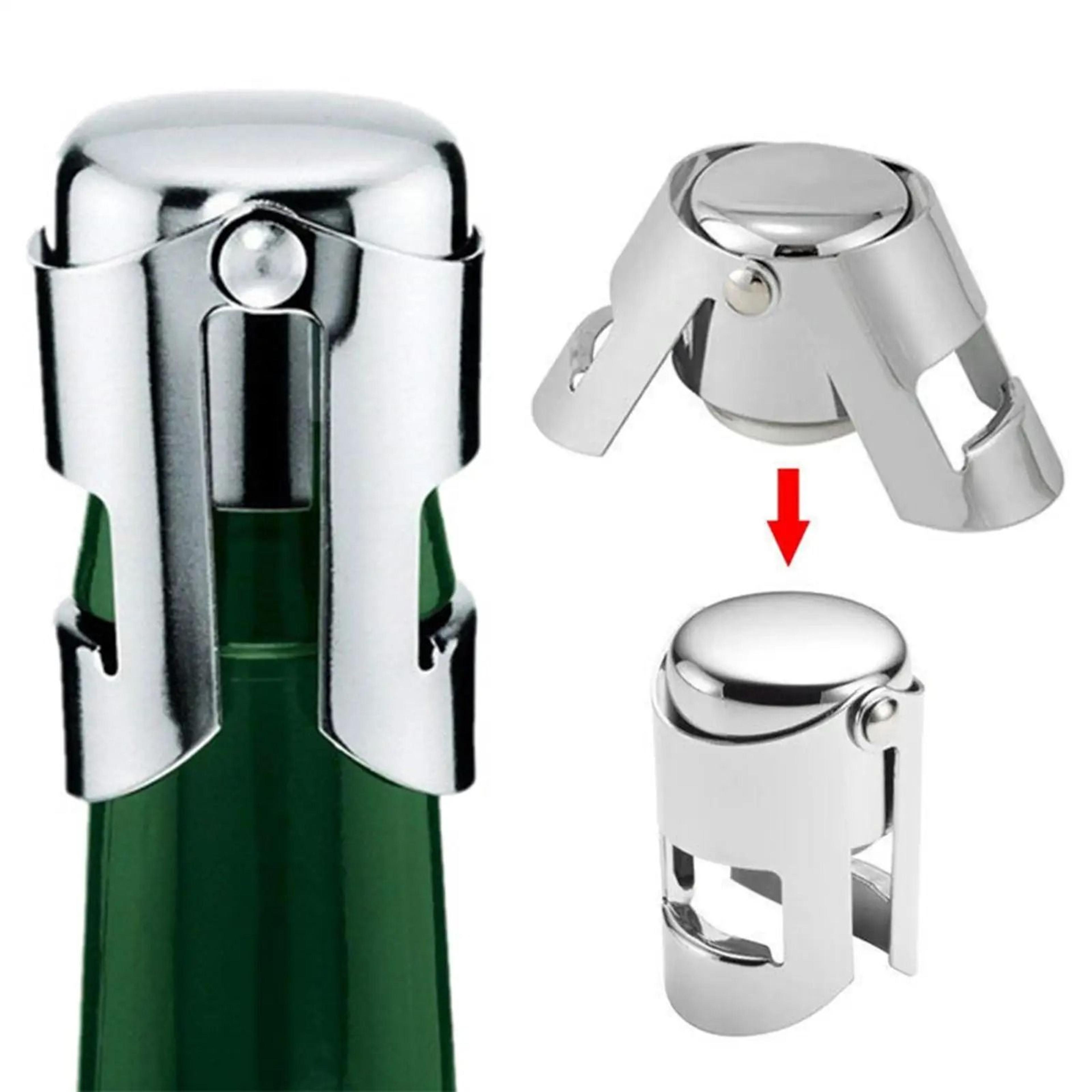 stainless steel champagne and sparkling wine vacuum stopper