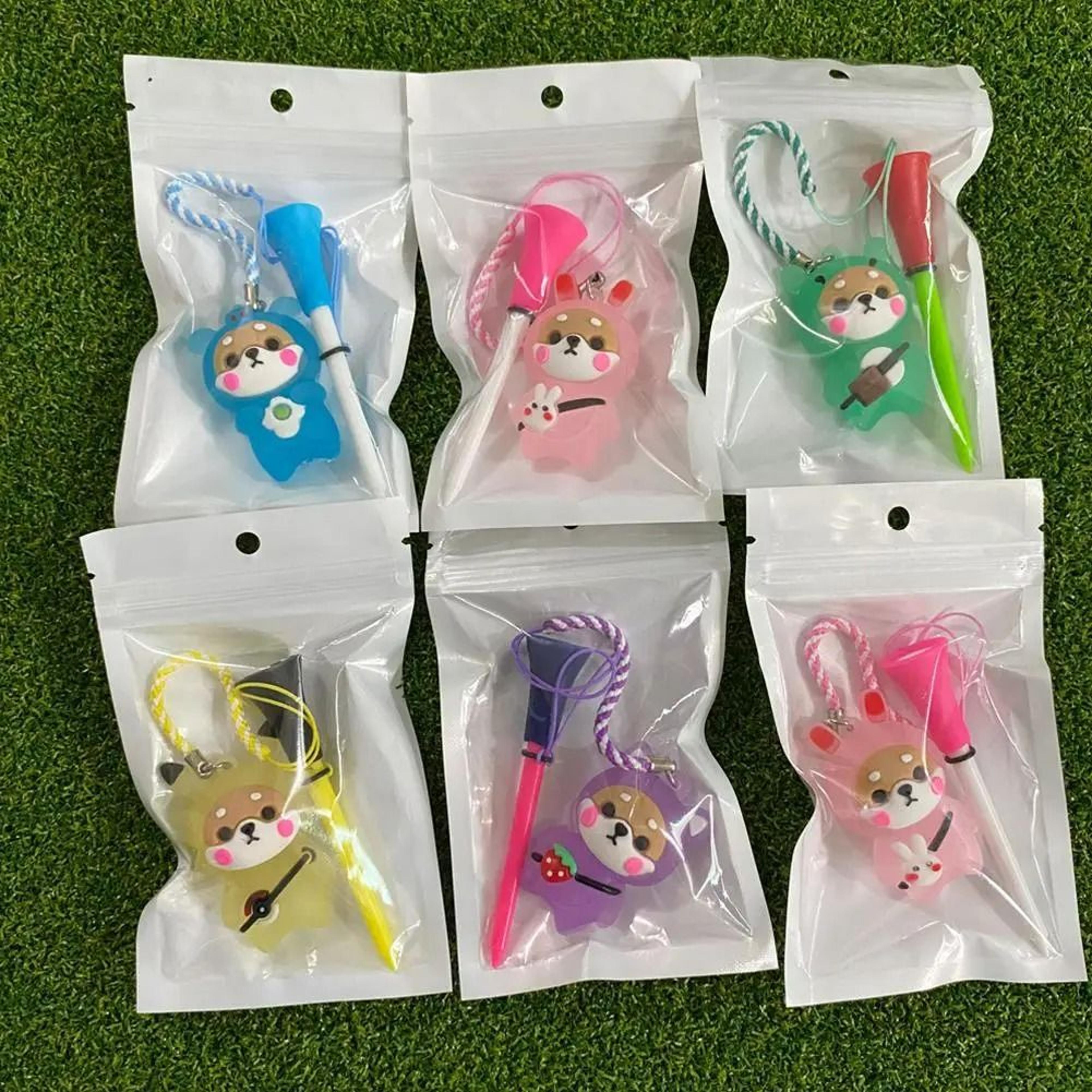 Cartoon AntiLost Golf Ball Holder And Flashing Rubber Tee Set 6