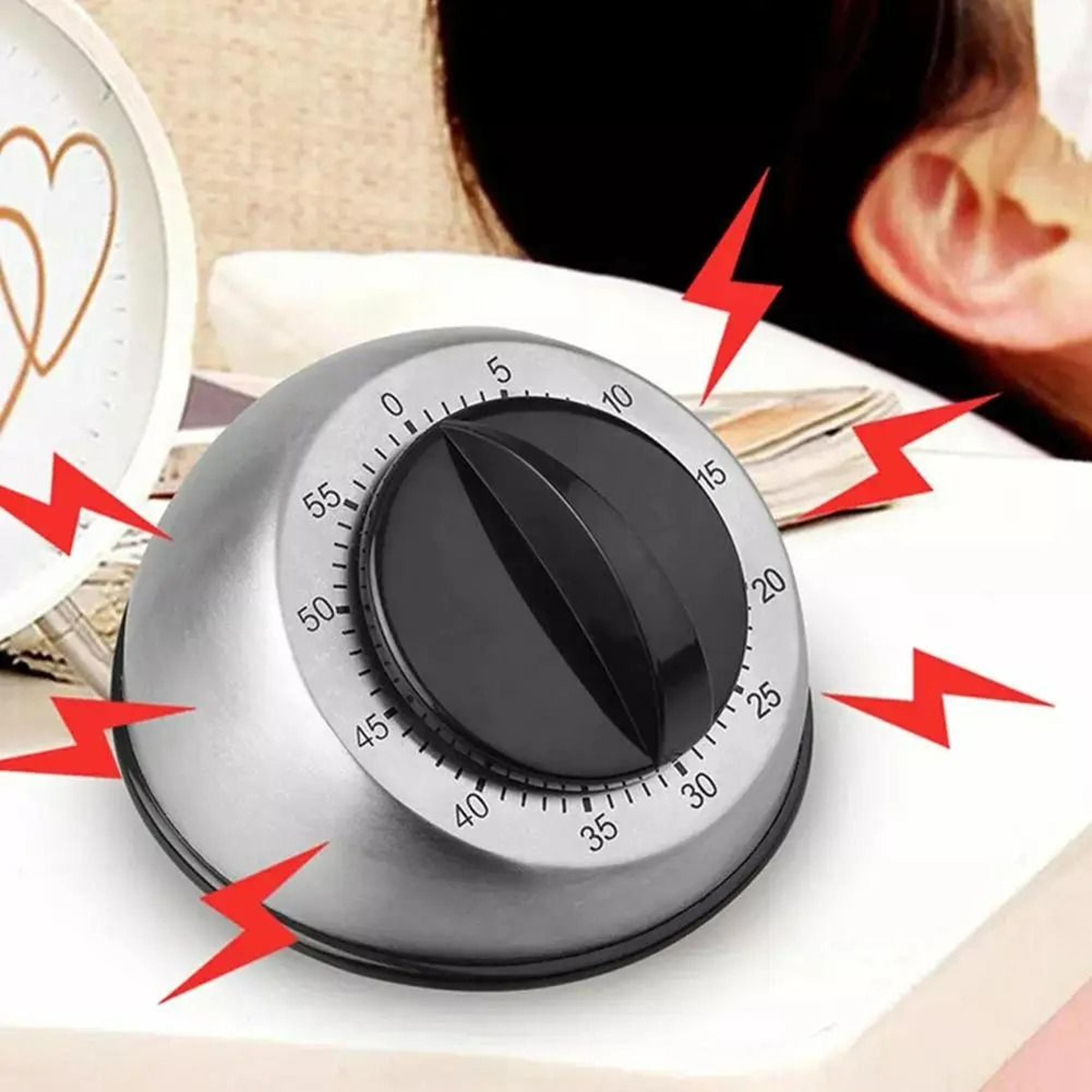 Stainless Steel Mechanical Kitchen Timer With Magnetic Base 3