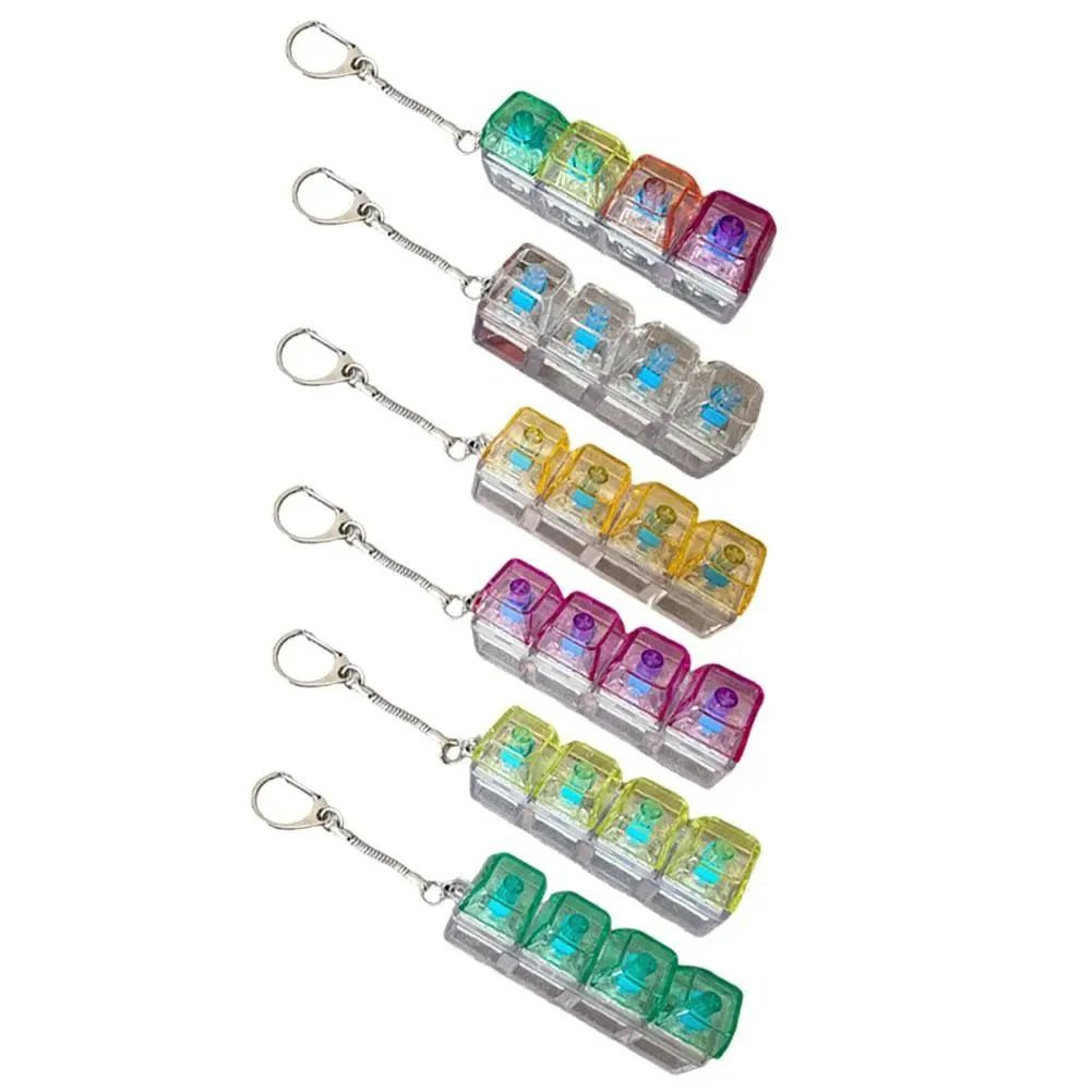 Luminous 4Key Mechanical Keyboard Fidget Keychain 2