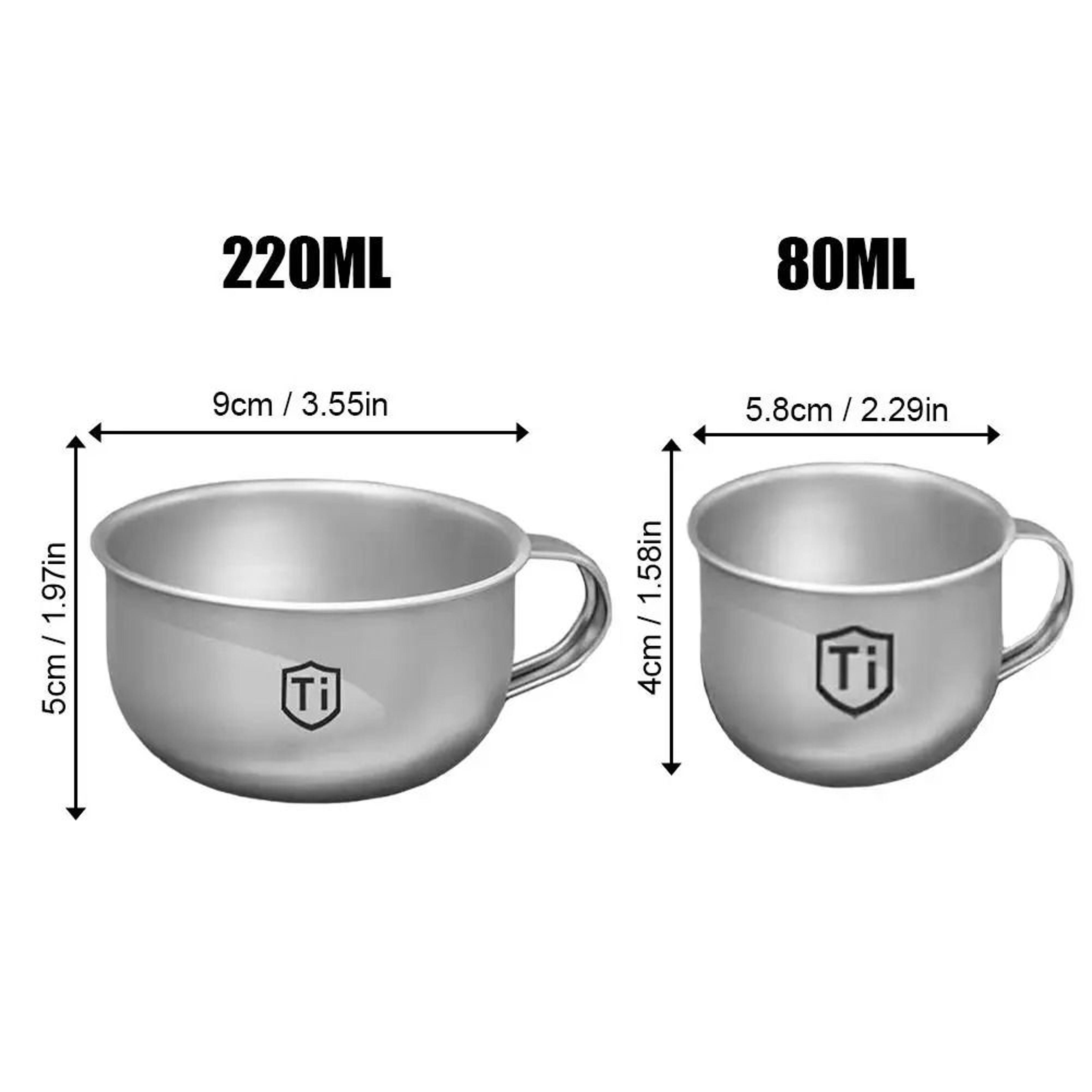 UltraLight Titanium Alloy Outdoor Camping Cup 5