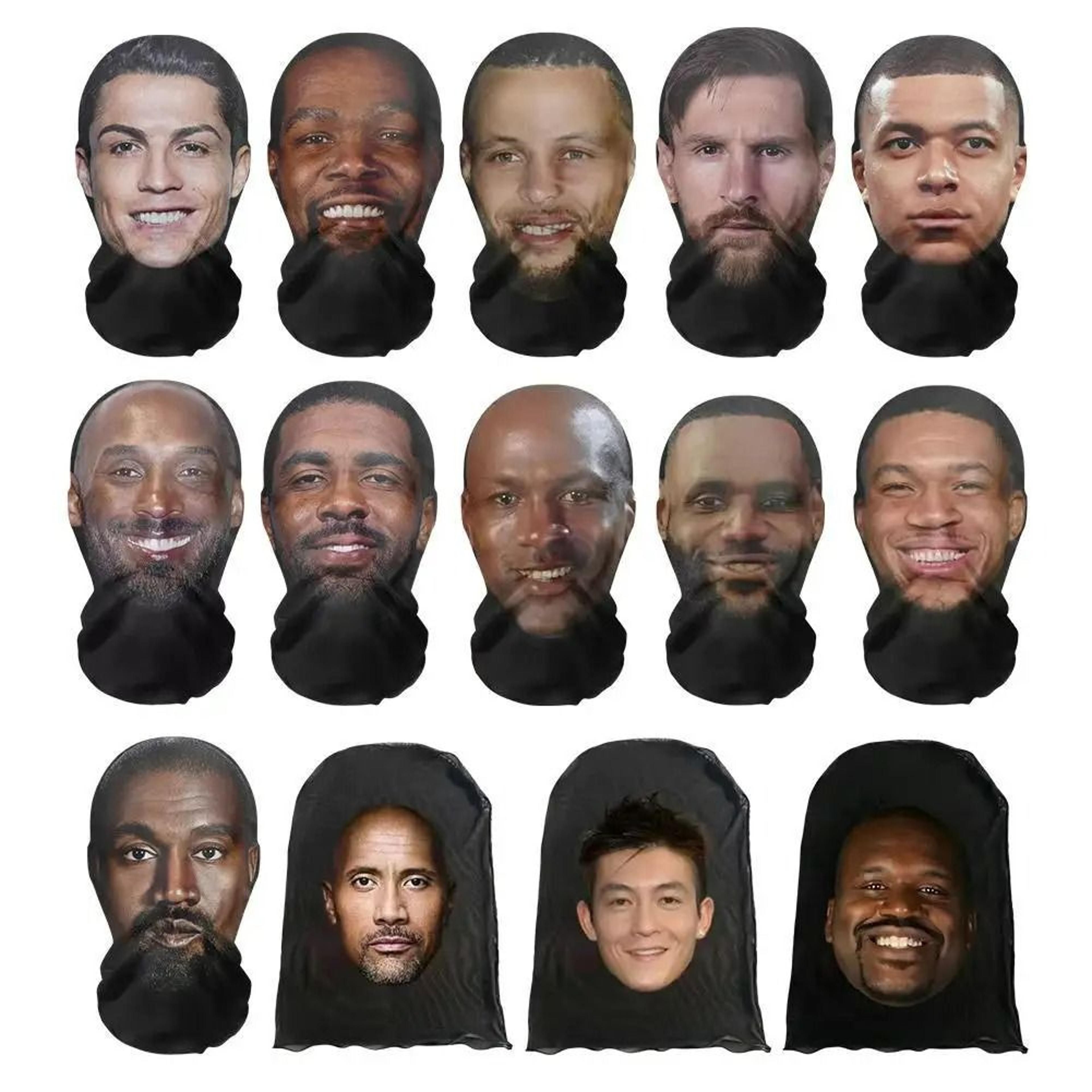 3D Celebrity Face Performance Balaclava Hood 1