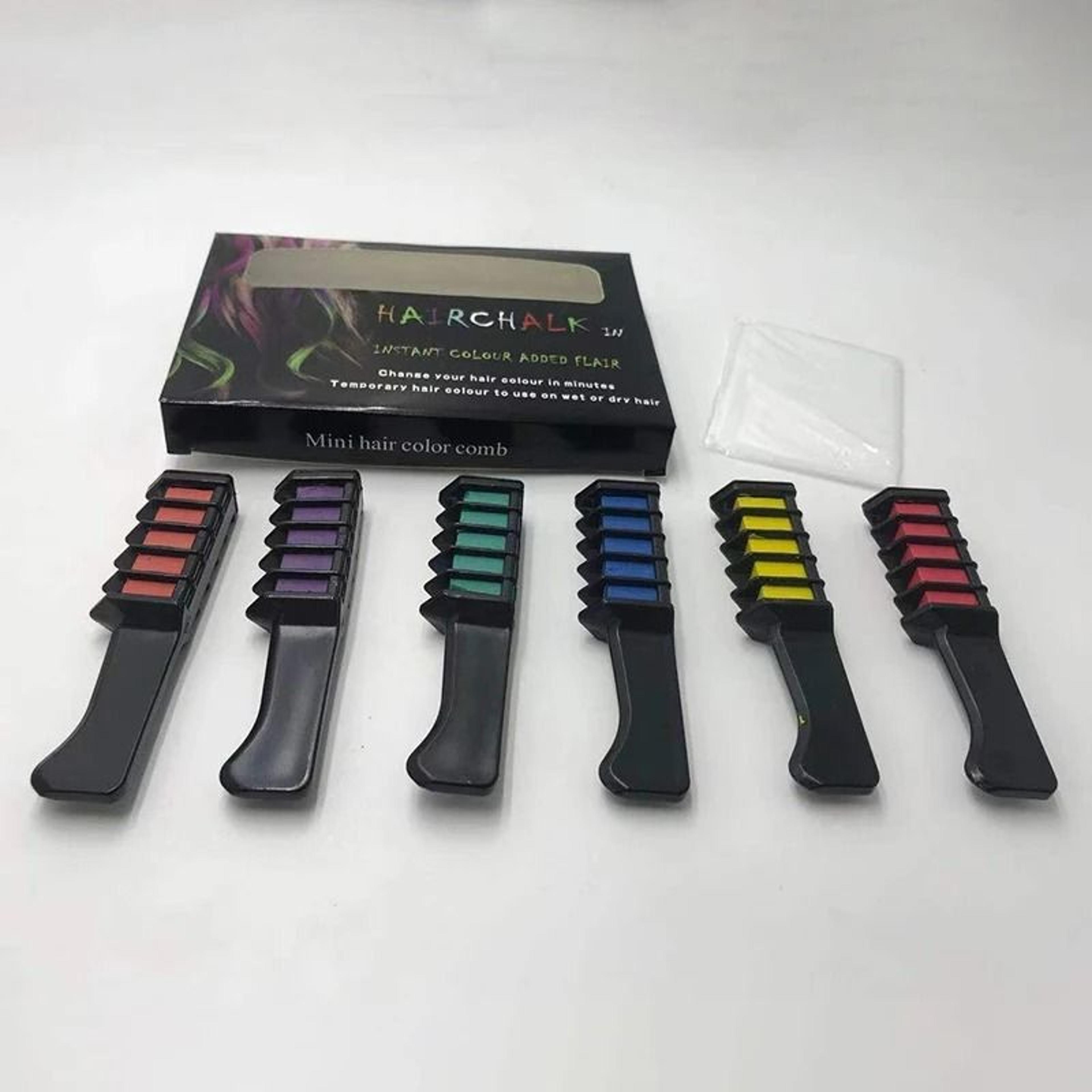 Temporary Hair Dye Chalk Comb Set 2