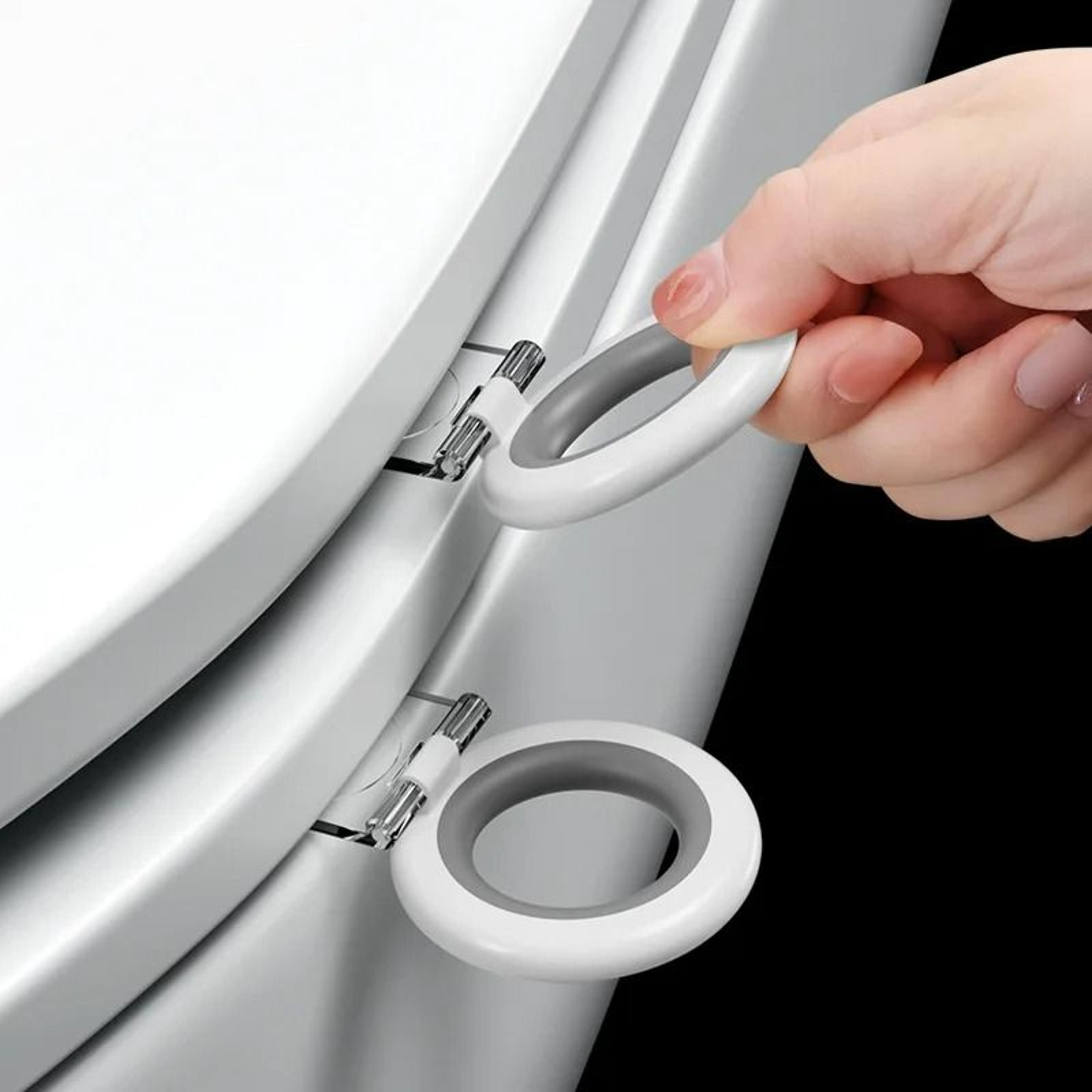 portable toilet seat lid lifter handle