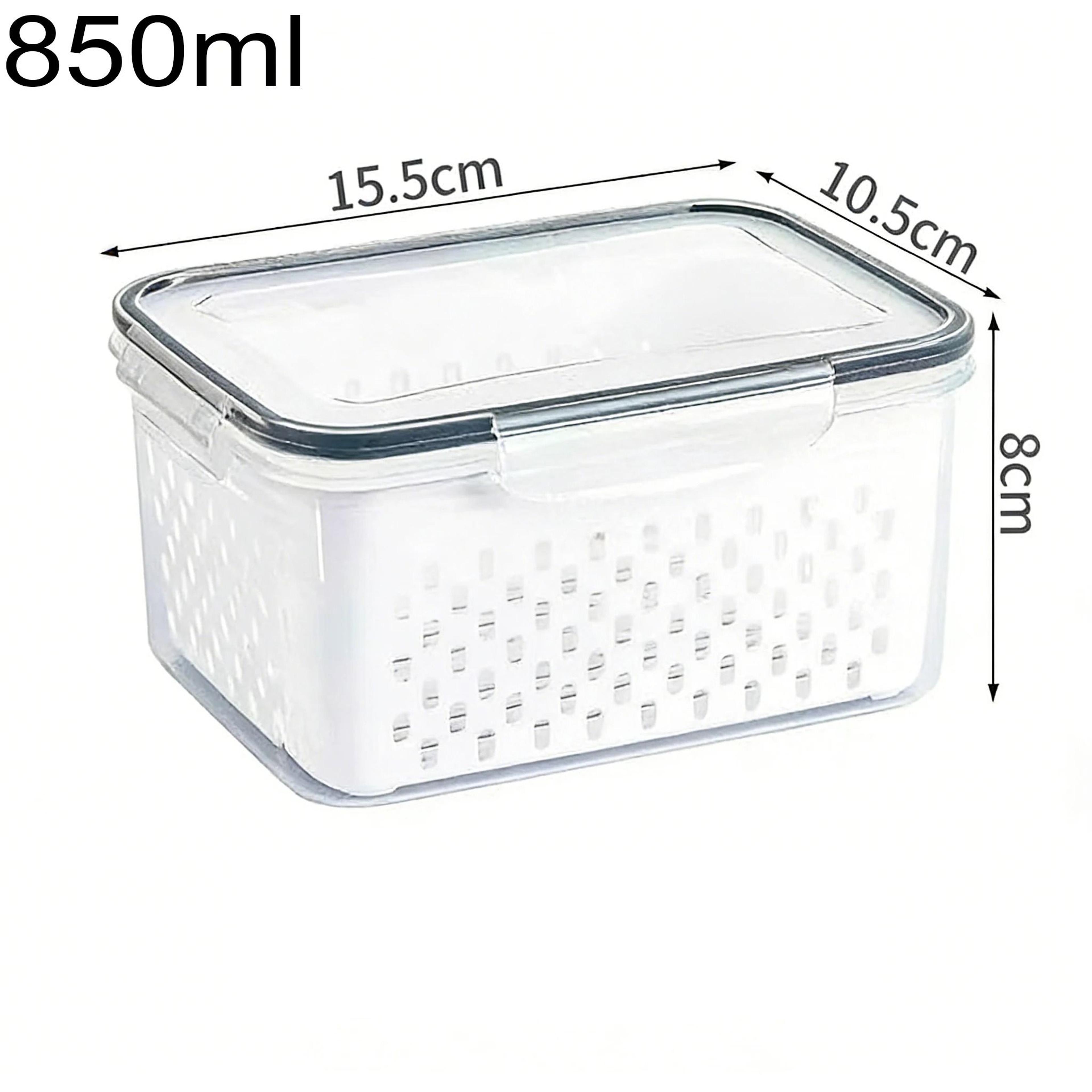 Produce Saver Refrigerator Container With Strainer Basket 7