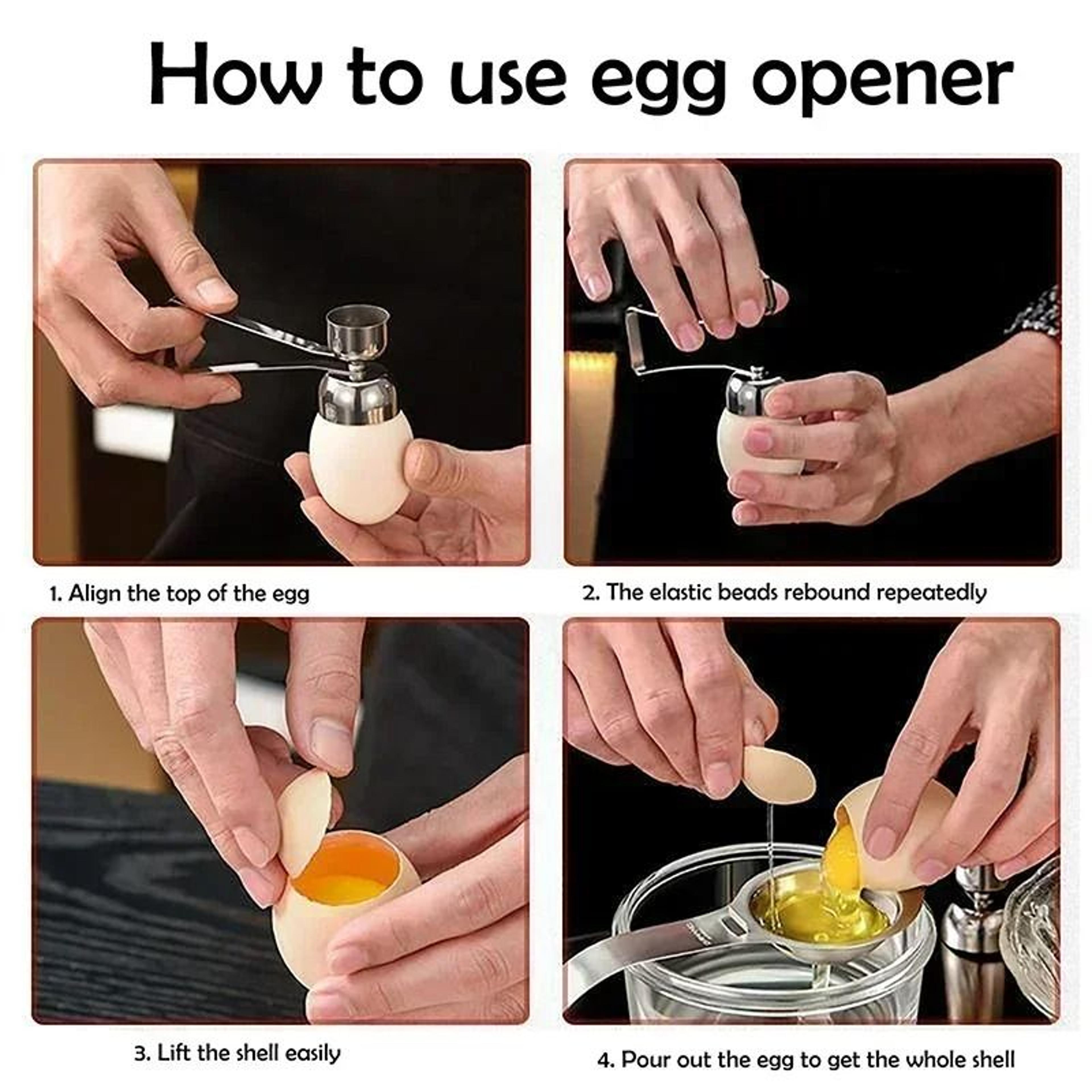 DoubleHeaded Stainless Steel Egg Topper And Shell Opener 3