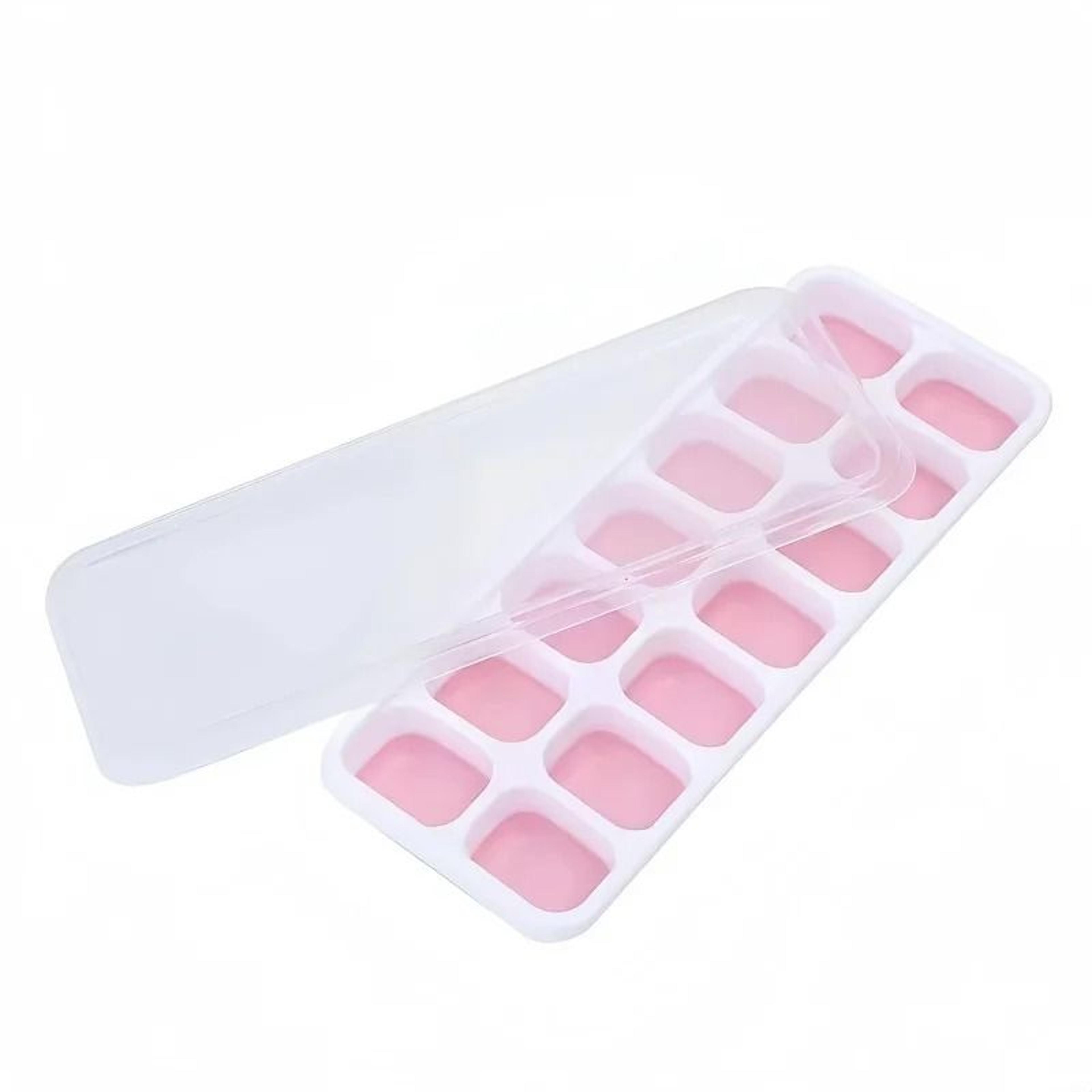 14Grid Silicone Ice Cube Tray With SpillProof Lid 7