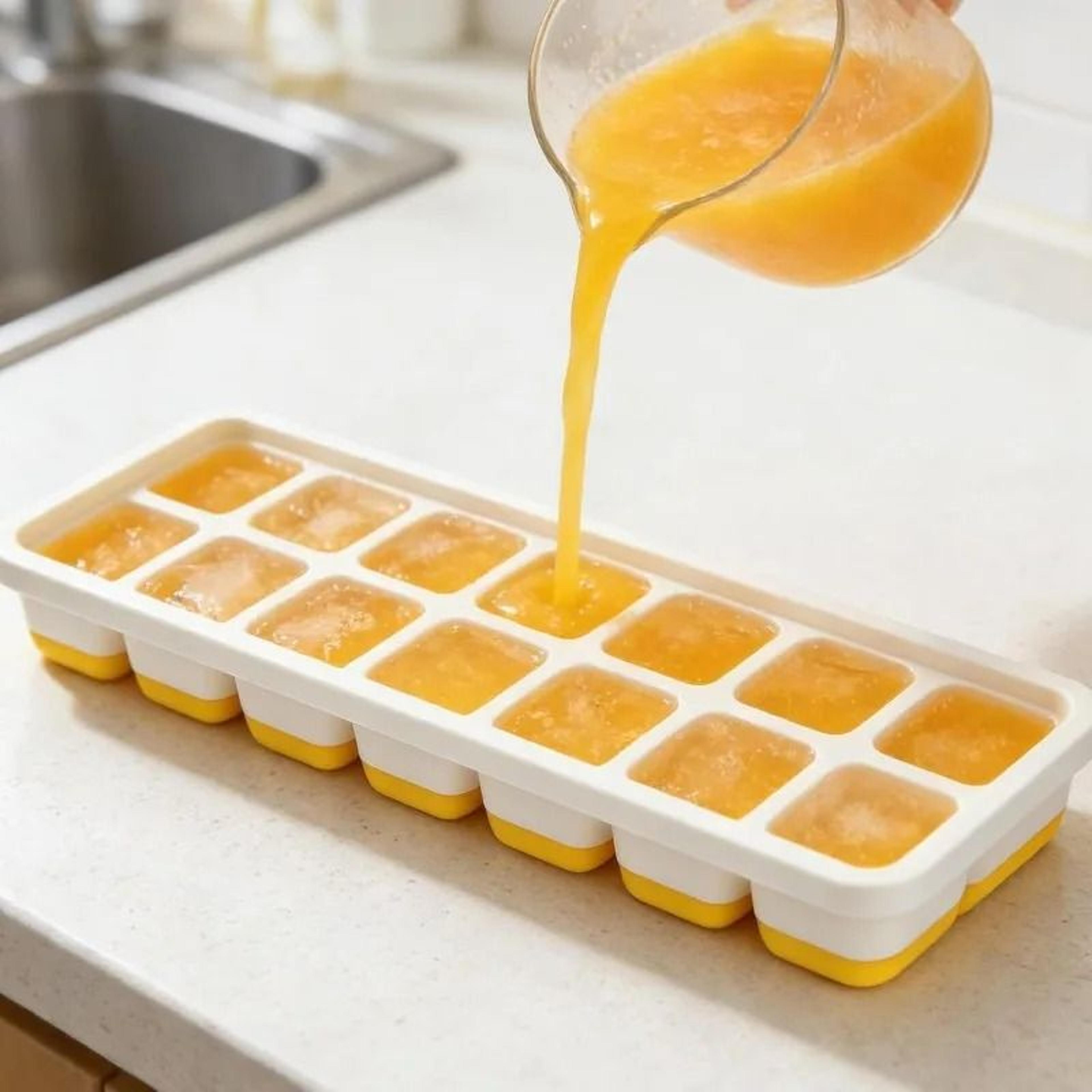 14Grid Silicone Ice Cube Tray With SpillProof Lid 1