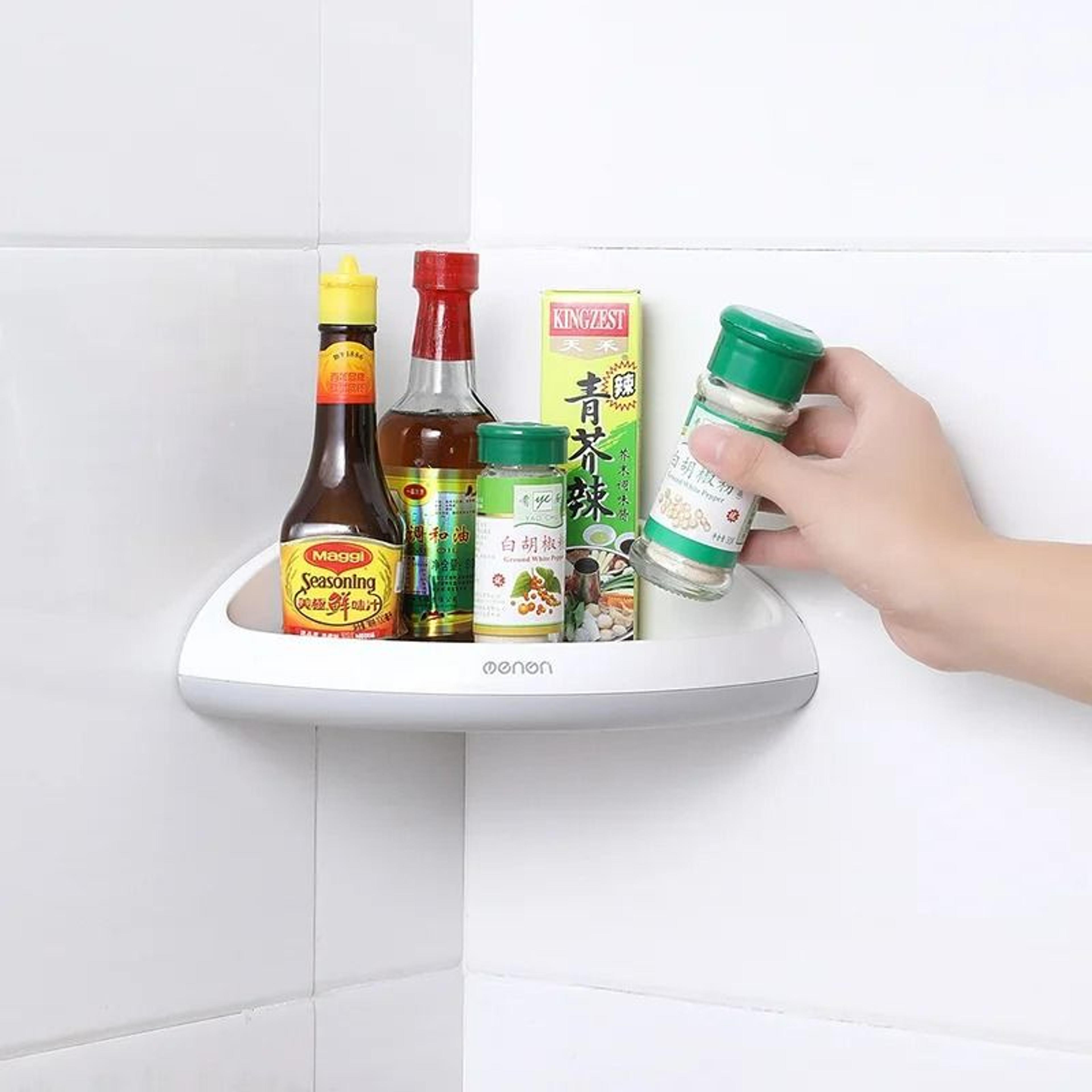 WallMounted Triangular Bathroom Corner Storage Shelf 4