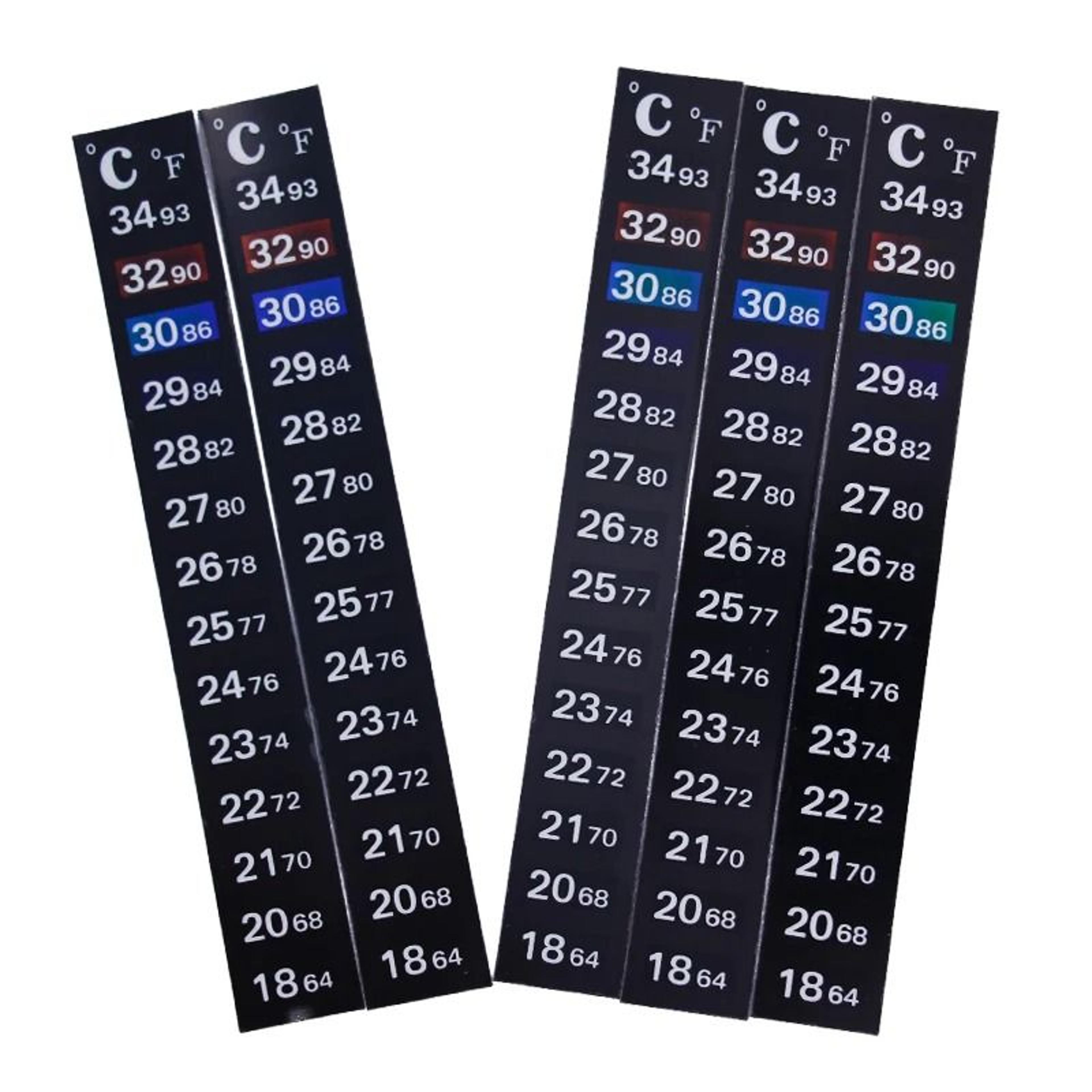 StickOn Aquarium Digital Thermometer Strips 5Pack 5