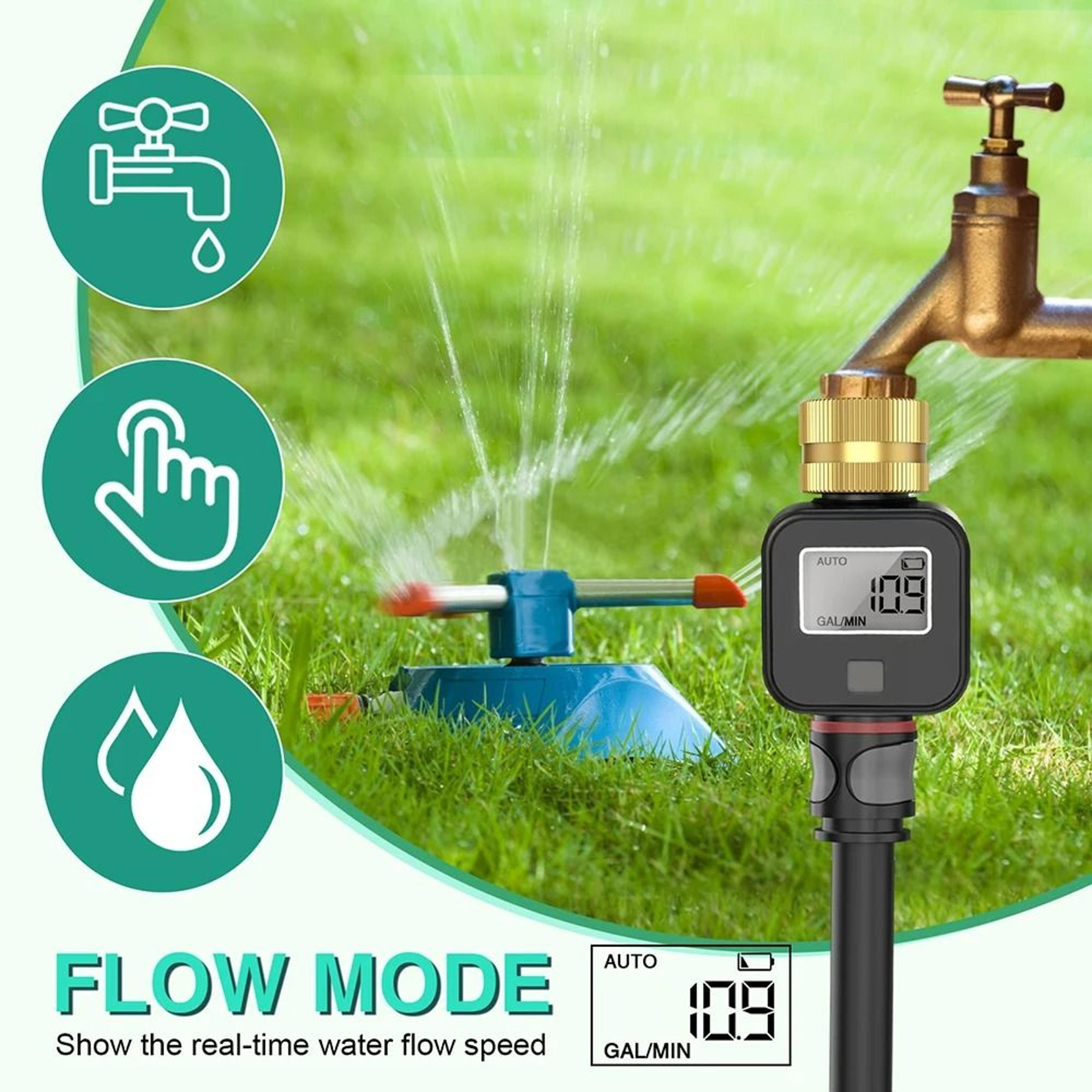 Digital Water Flow Meter With Brass Connectors 2