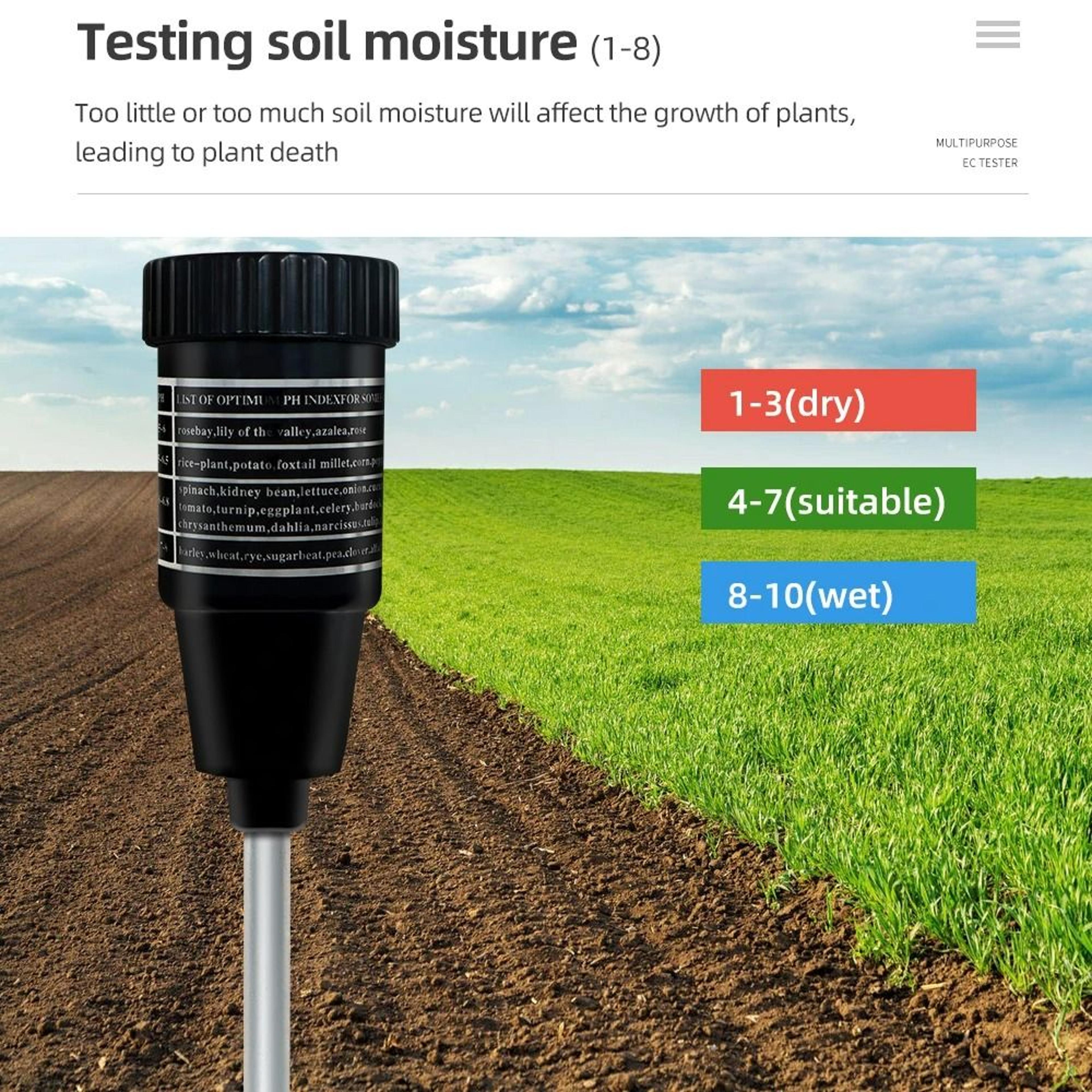 HeavyDuty Soil PH And Moisture Tester With Long Probe 2