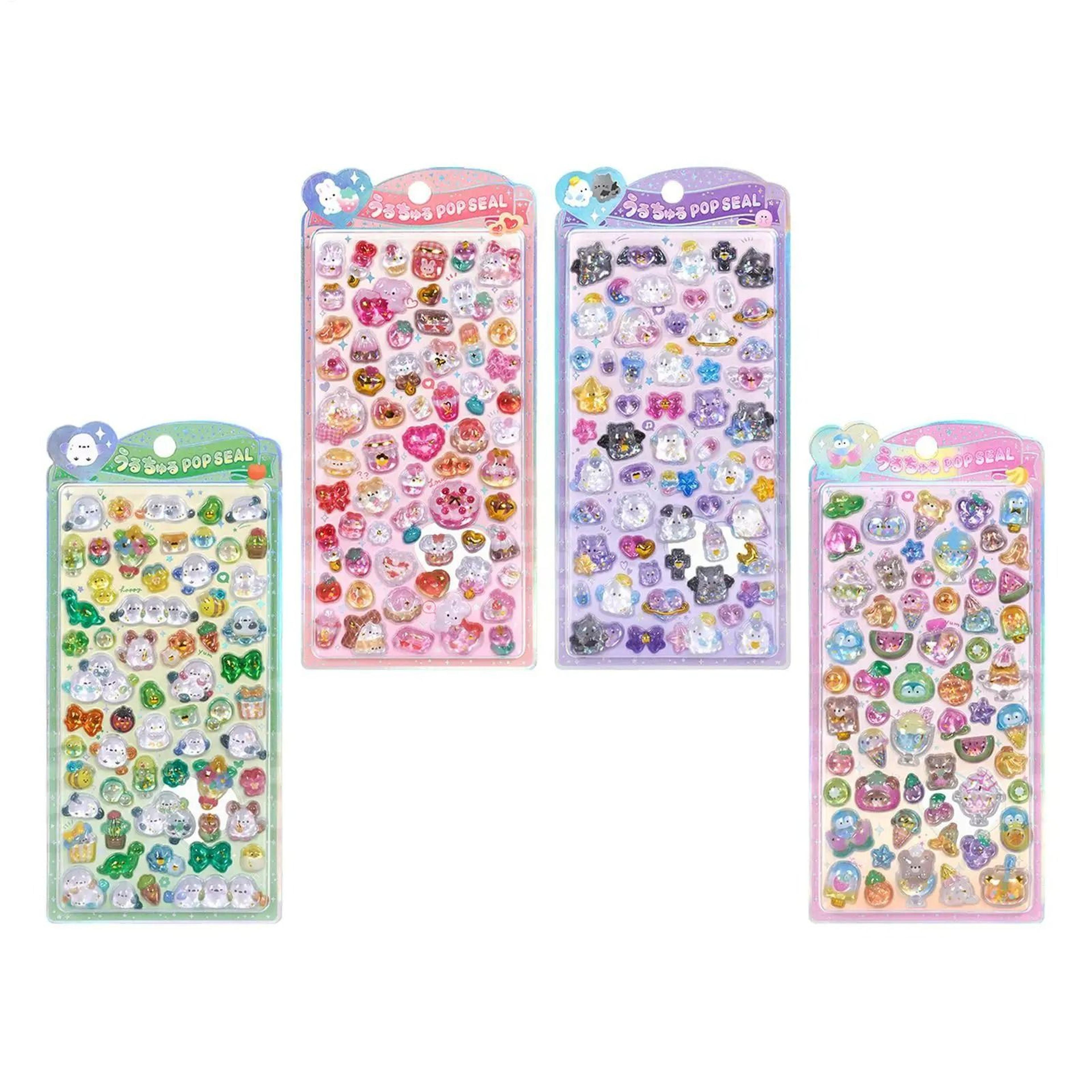 3D Glitter Crystal Cartoon Water Bottle Stickers 0