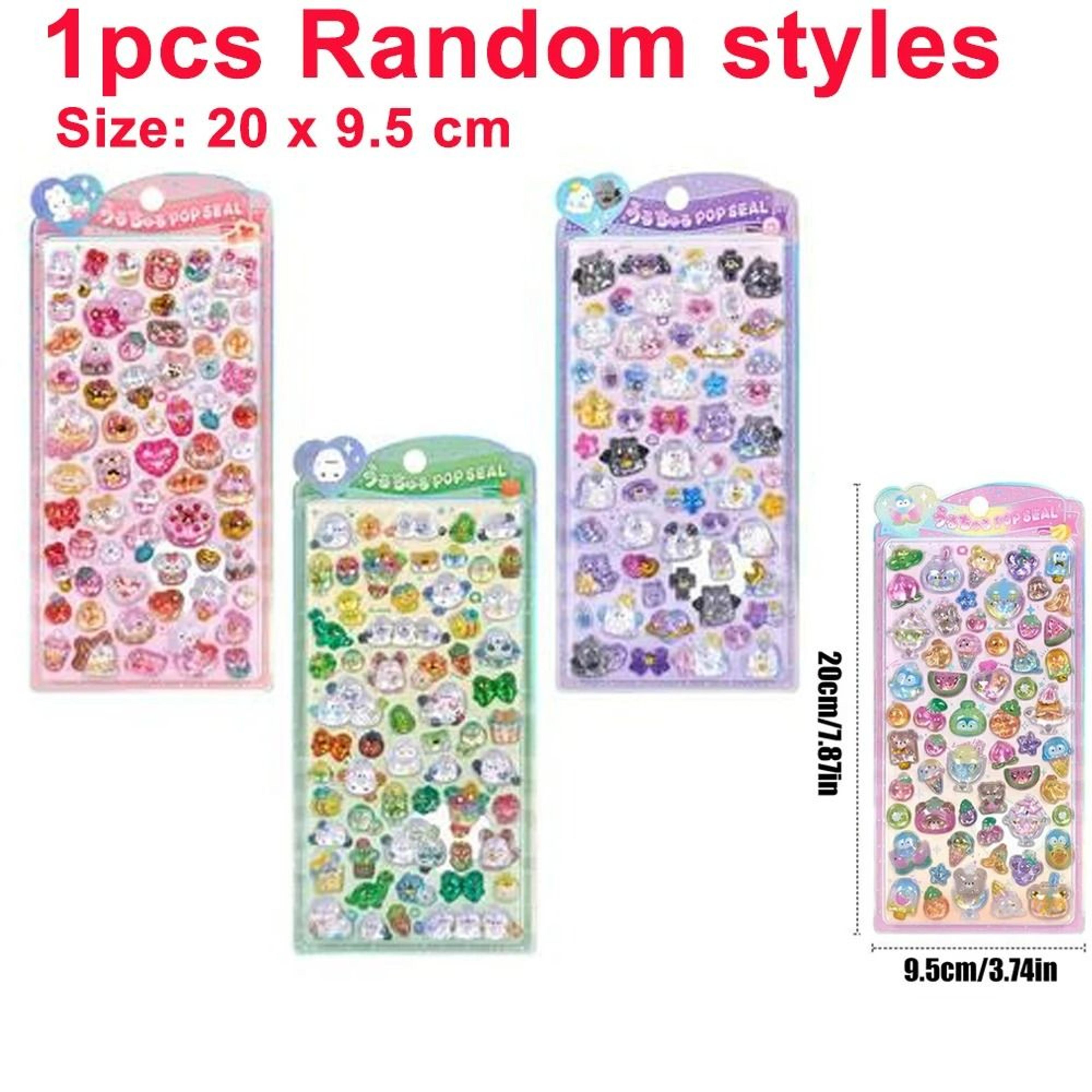3D Glitter Crystal Cartoon Water Bottle Stickers 5