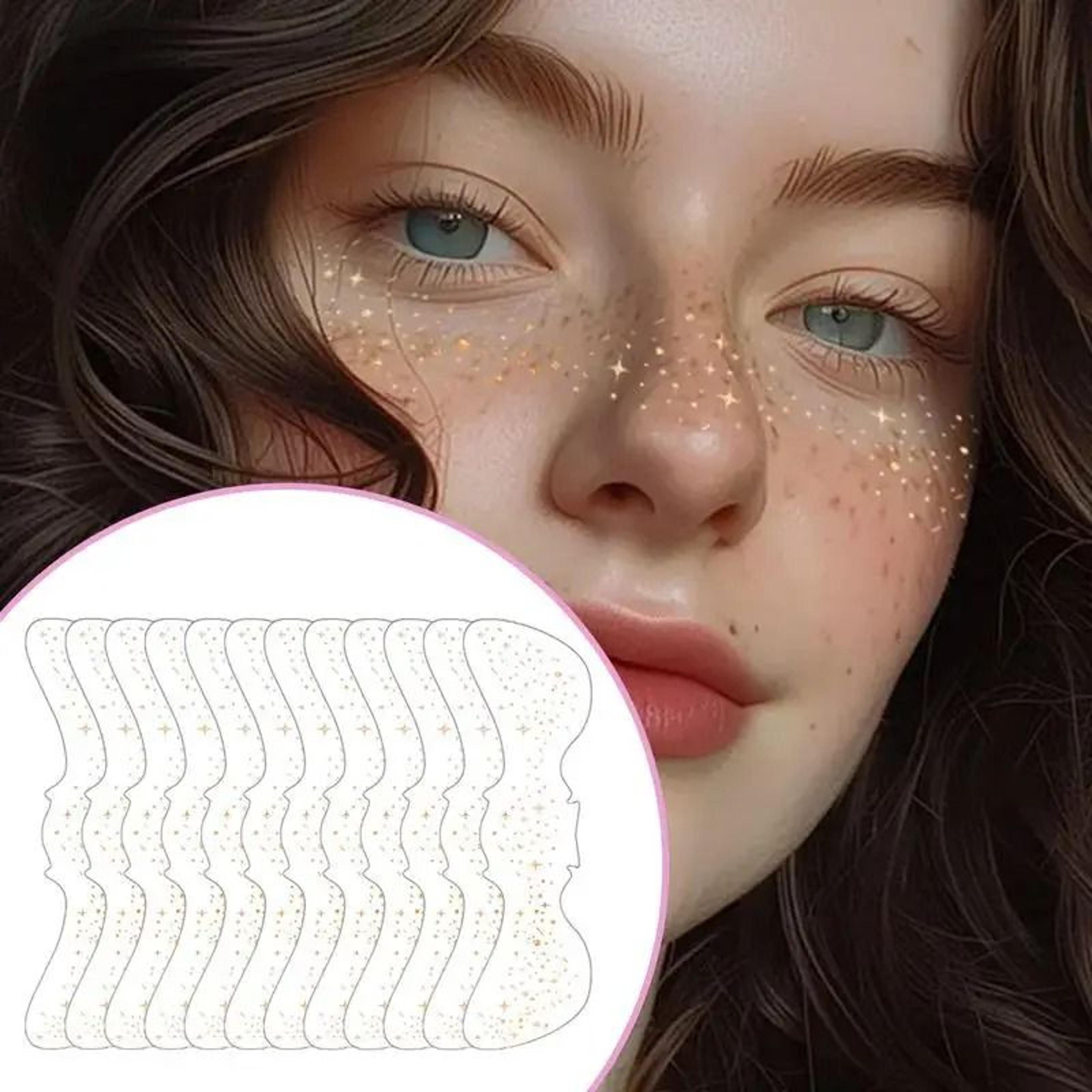 Glitter Fake Freckles Temporary Face Tattoos 4
