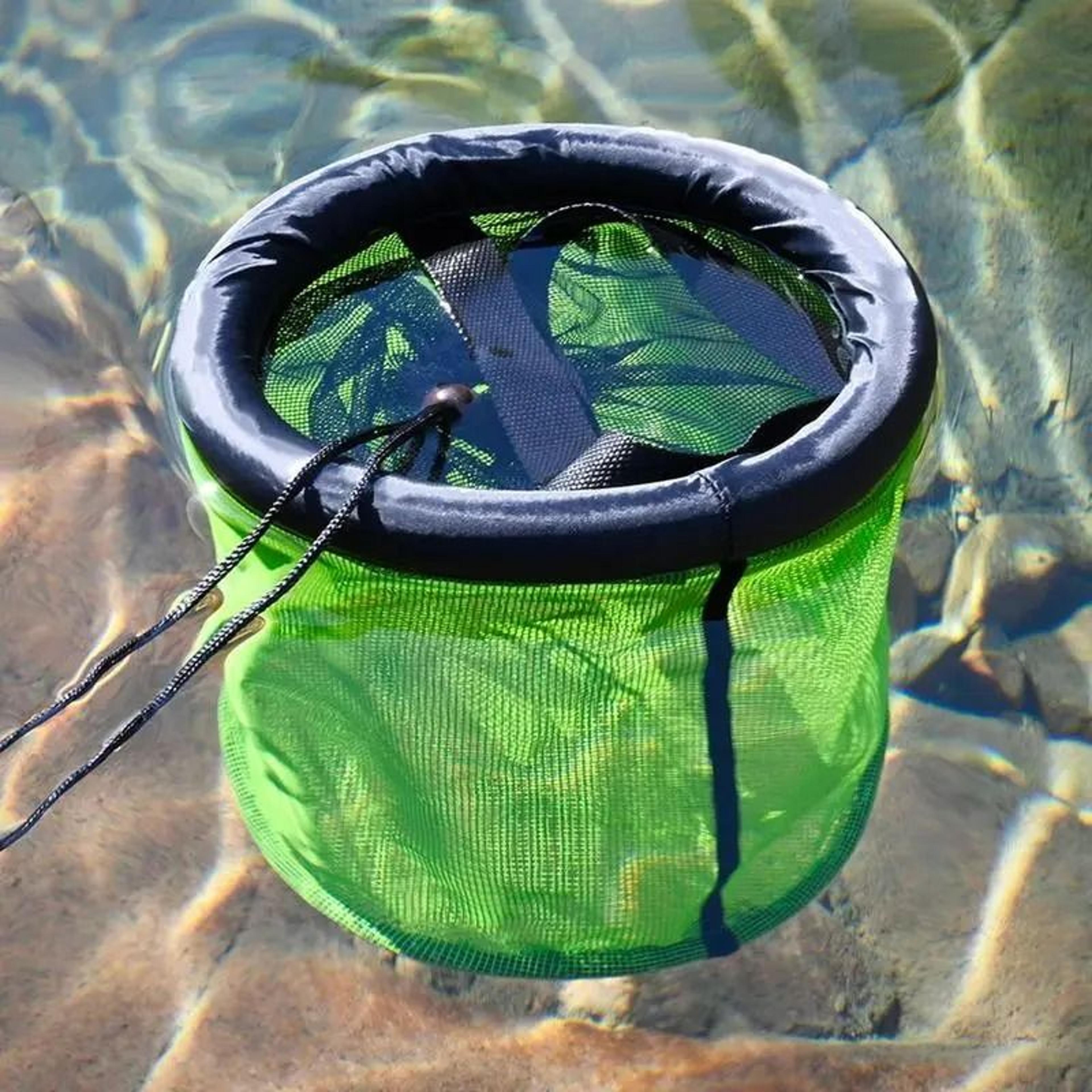 foldable steel wire fishing trap basket